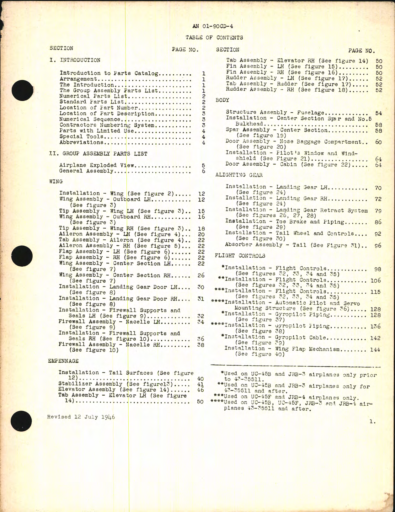 Sample page 5 from AirCorps Library document: Parts Catalog for C-45B, C-45F, JRB-3, and JRB-4