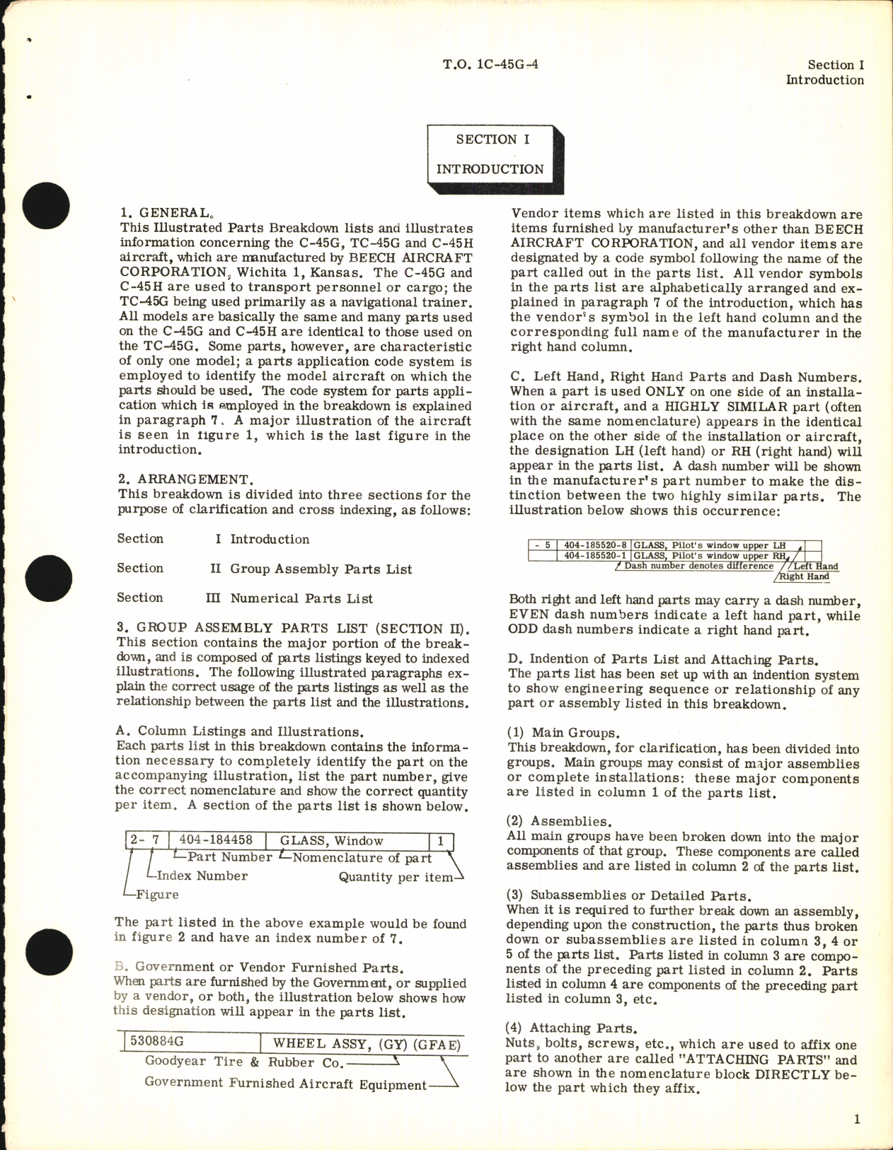 Sample page 7 from AirCorps Library document: Illustrated Parts Breakdown for C-45G, TC-45G, and C-45H