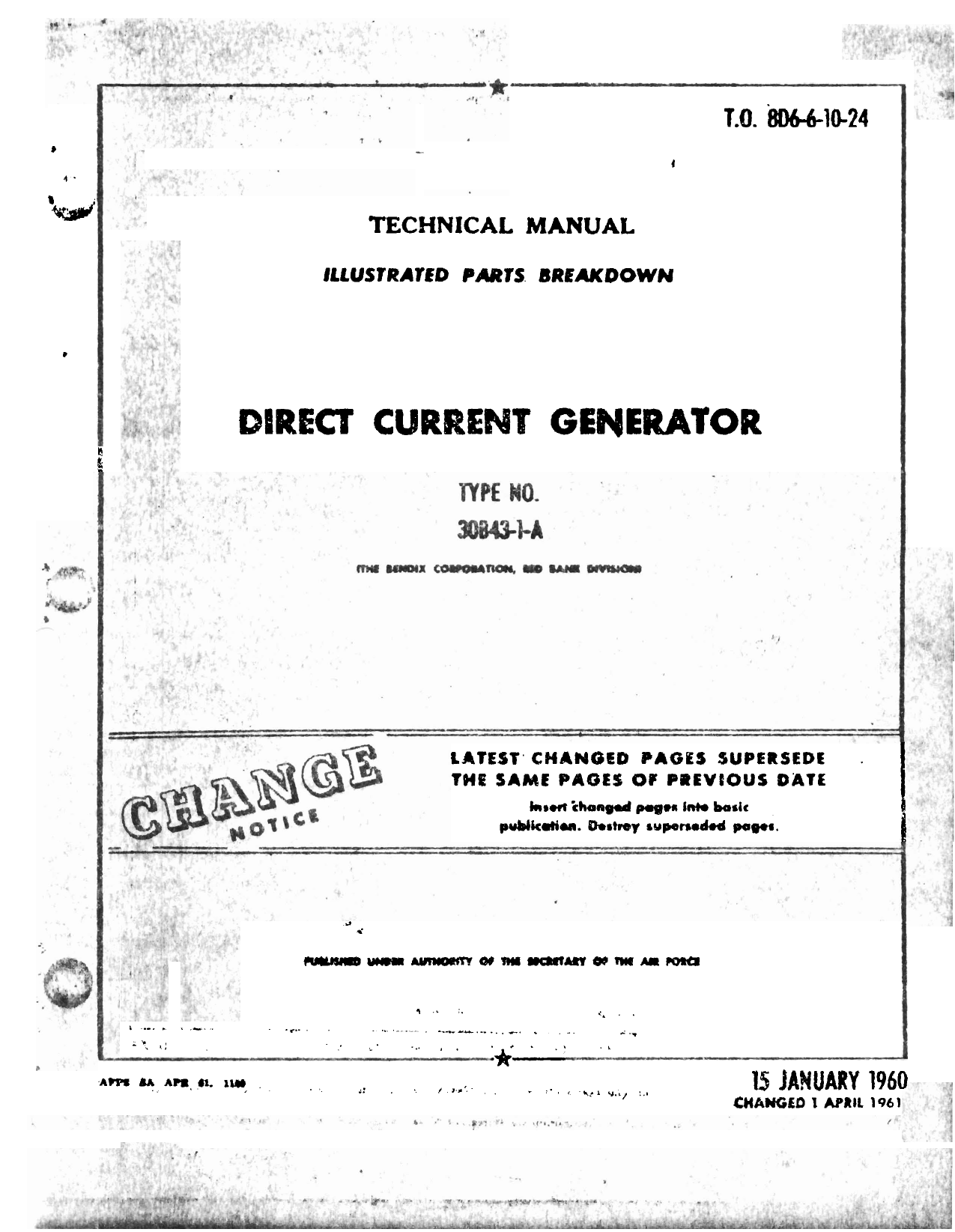 Sample page 1 from AirCorps Library document: Illustrated Parts Breakdown for Direct Current Generator - Type 30B43-1-A
