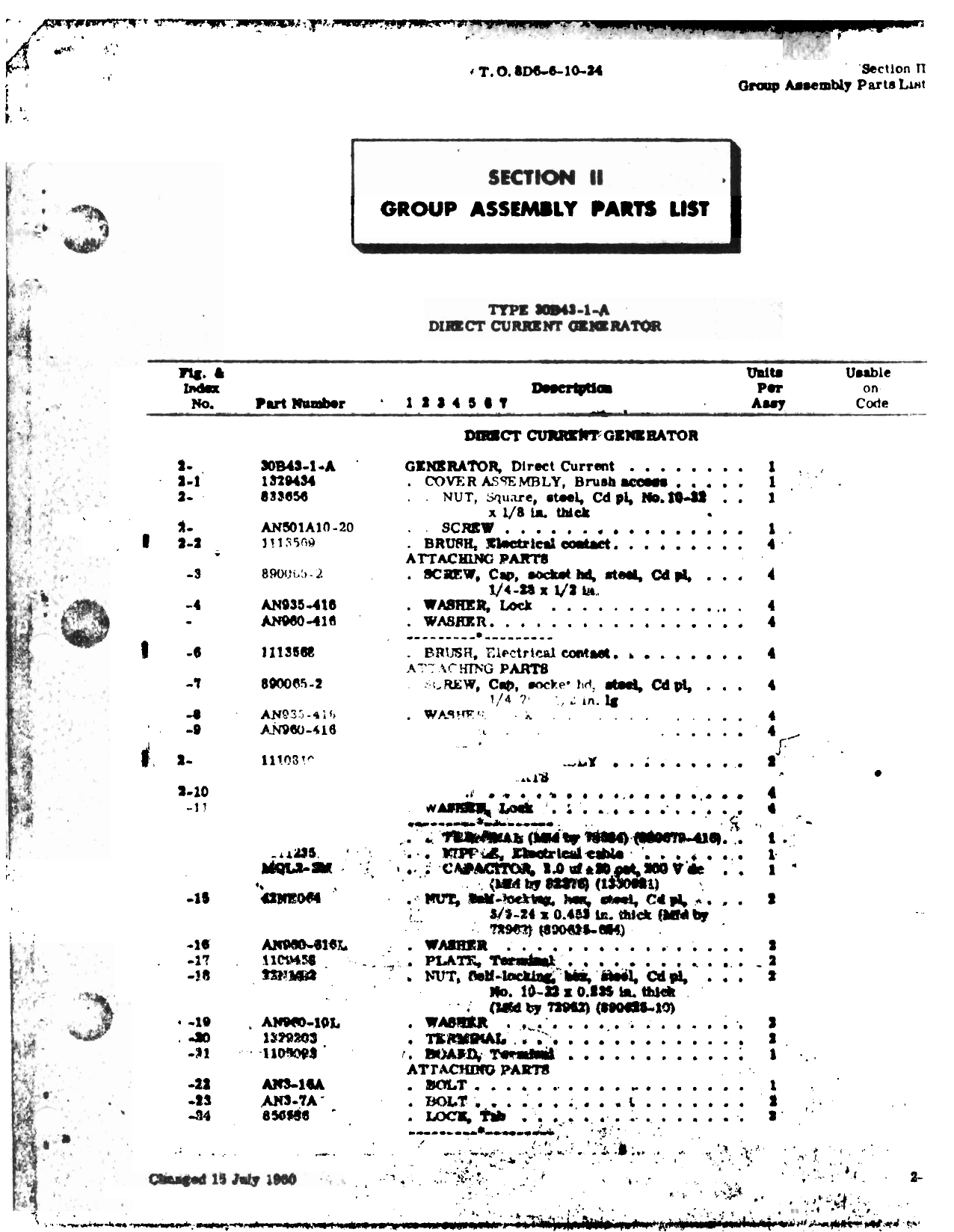 Sample page 5 from AirCorps Library document: Illustrated Parts Breakdown for Direct Current Generator - Type 30B43-1-A