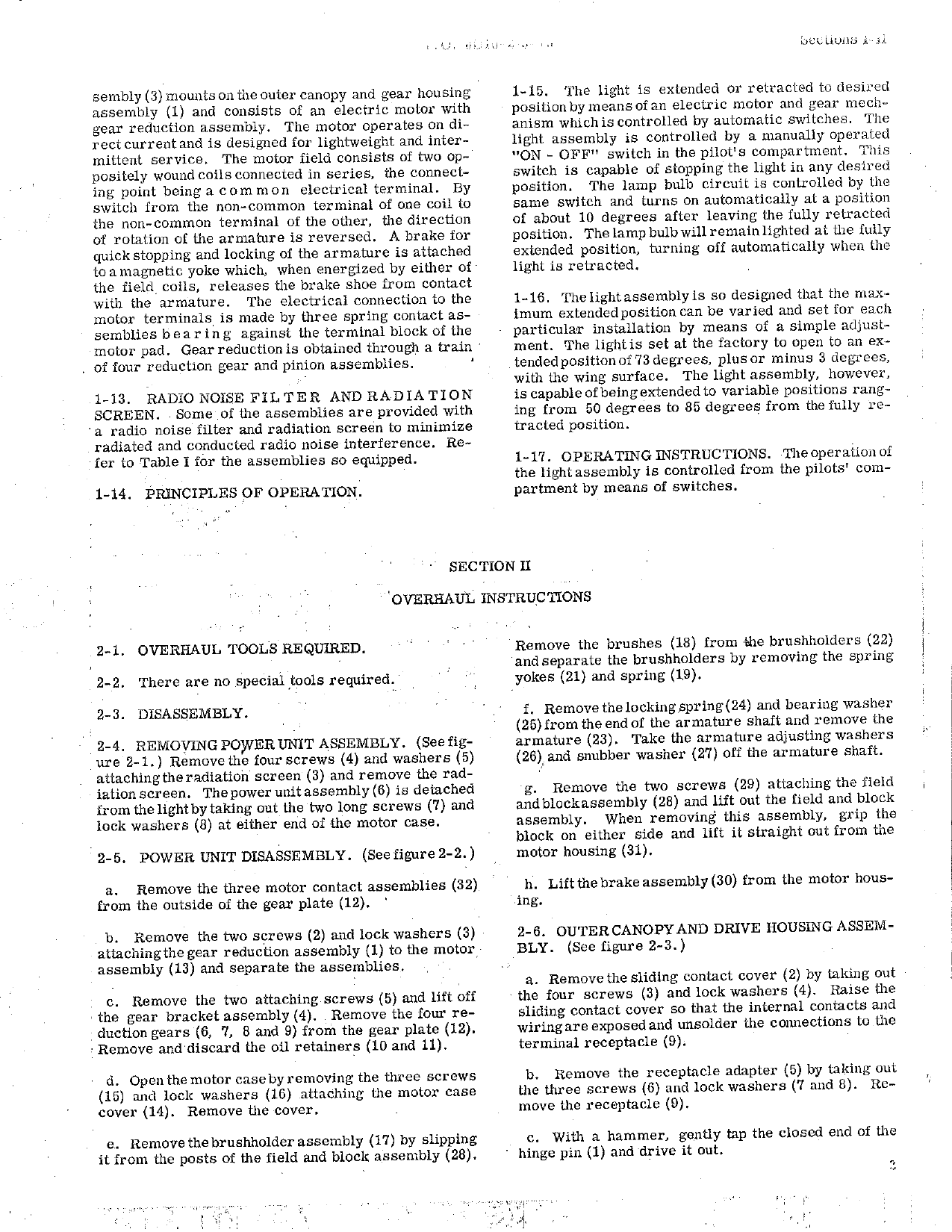 Sample page 7 from AirCorps Library document: Overhaul Instructions for Electrically Retractable Landing Light Assembly - AN 3095