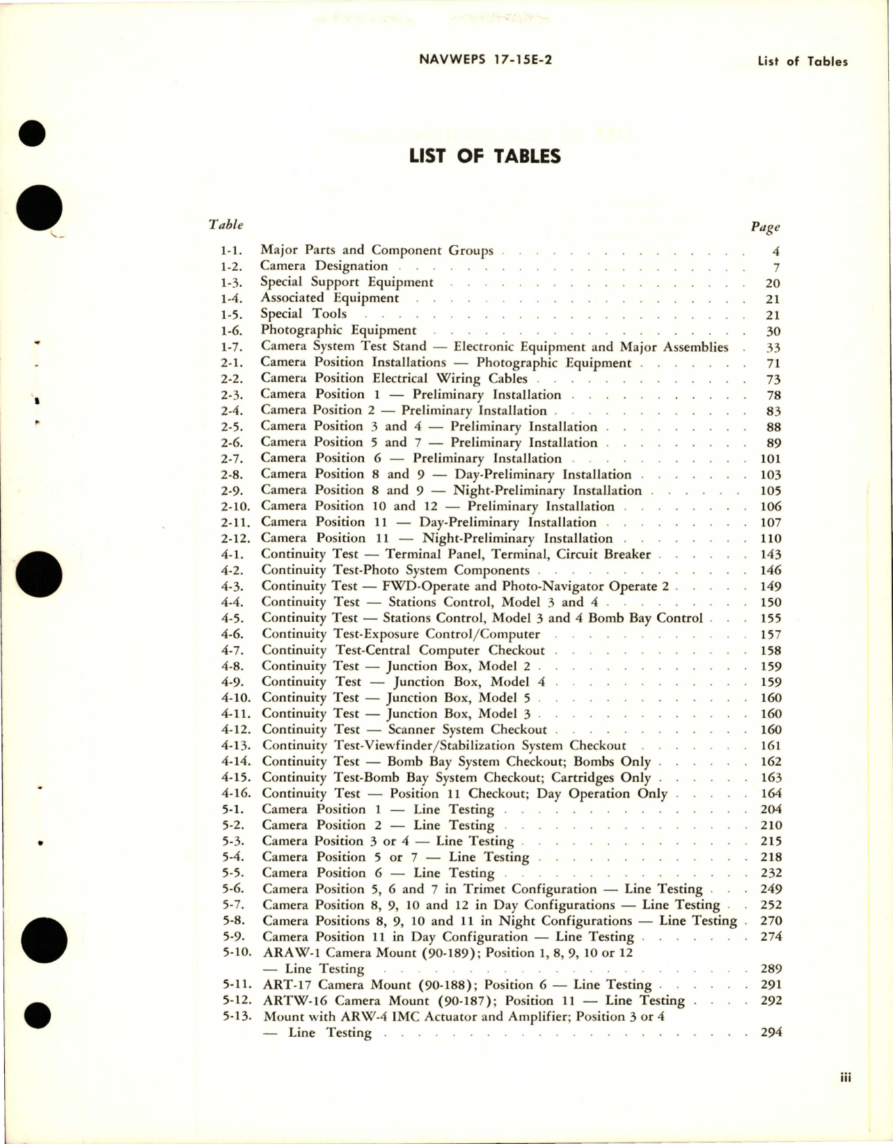 Sample page 5 from AirCorps Library document: Operation and Maintenance Instructions for Test Stand-Camera System - Part K5665262 