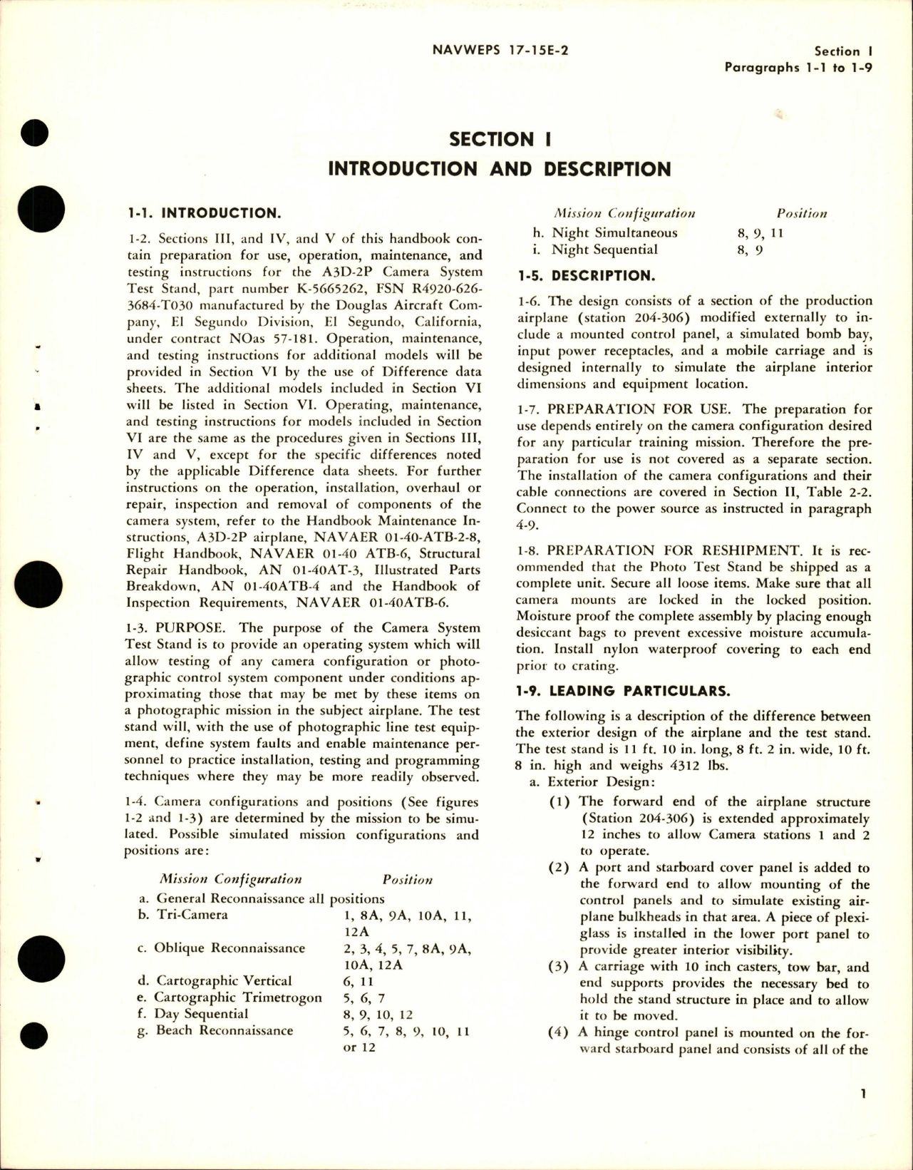 Sample page 9 from AirCorps Library document: Operation and Maintenance Instructions for Test Stand-Camera System - Part K5665262 