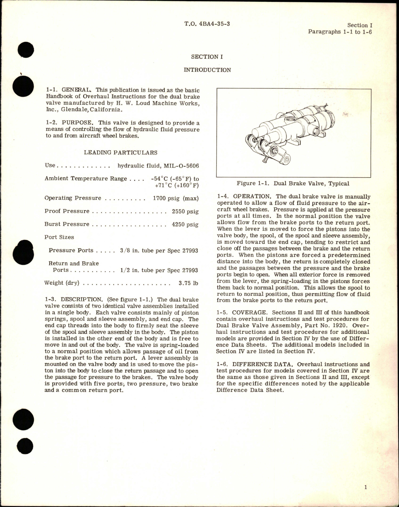 Sample page 5 from AirCorps Library document: Overhaul Instructions for Dual Brake Valves - Parts 1920, 1920-3, 5140, and 5142 