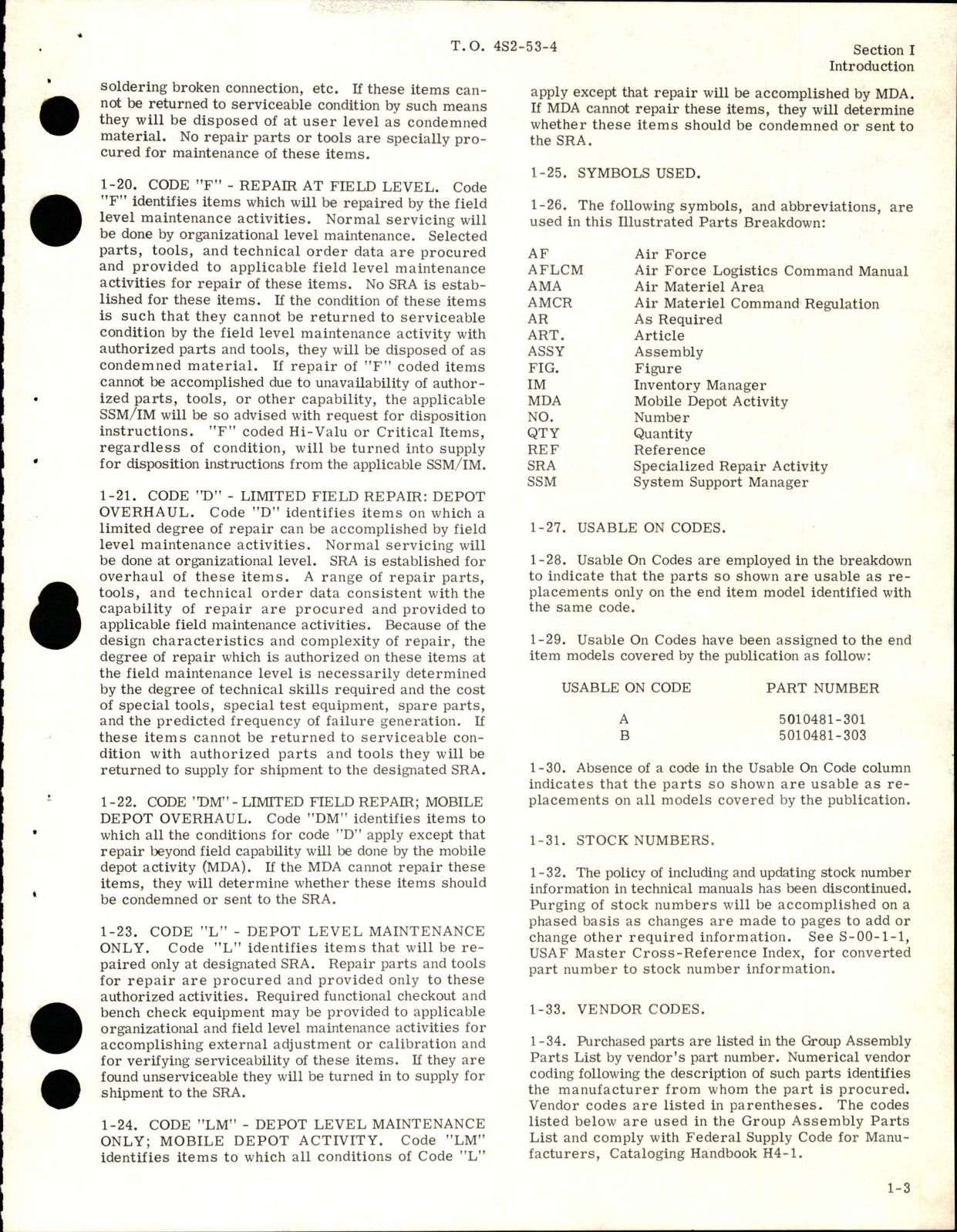 Sample page 5 from AirCorps Library document: Illustrated Parts Breakdown for Nose Landing Gear Shock Strut Assembly - Parts 5010481-301 and 5010481-303 