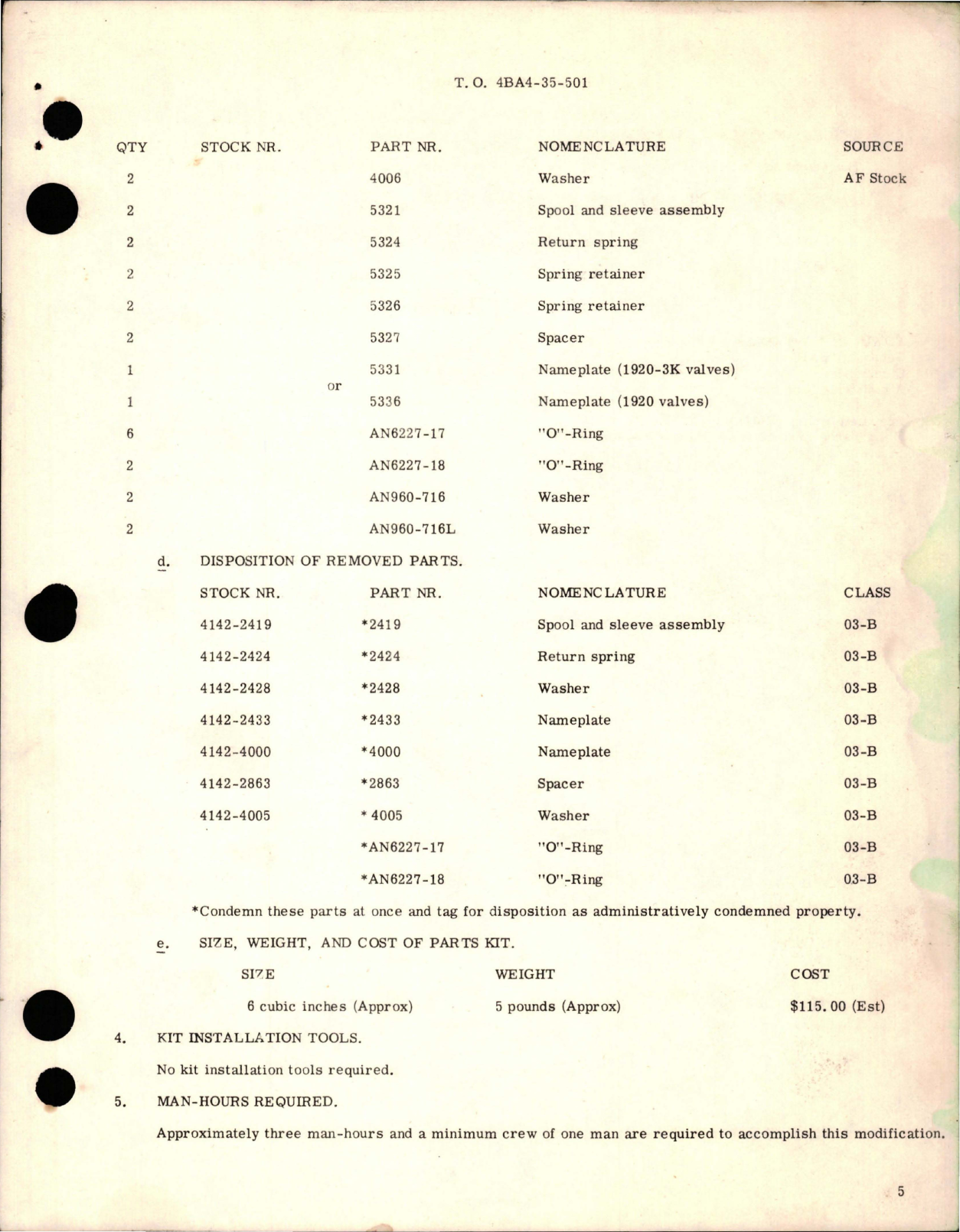 Sample page 5 from AirCorps Library document: Modification and Reidentification of Dual Brake Control Valve - Parts 1920 and 1920-3K