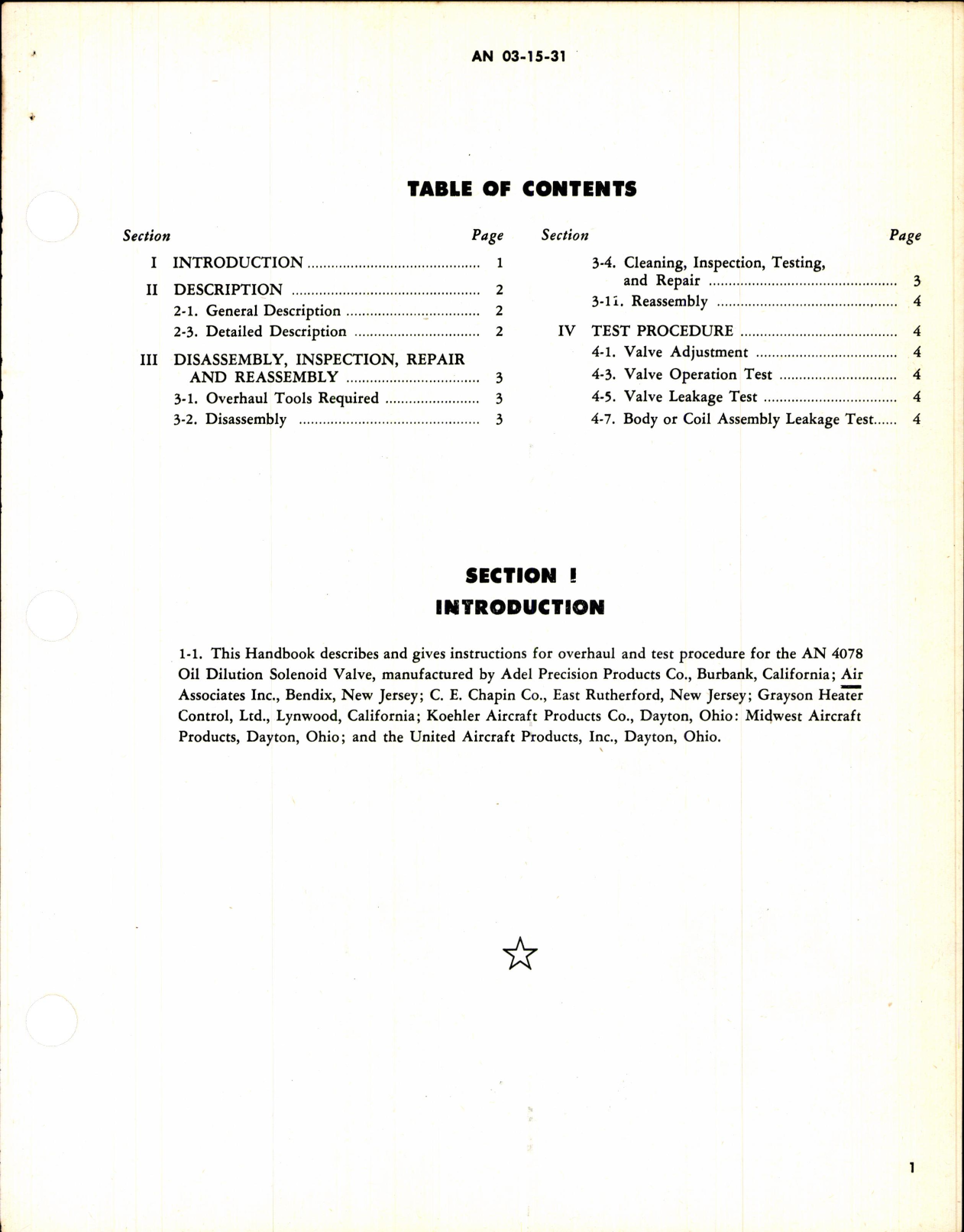 Sample page 3 from AirCorps Library document: Instructions for Oil Dilution Solenoid Valve Type AN 4078 