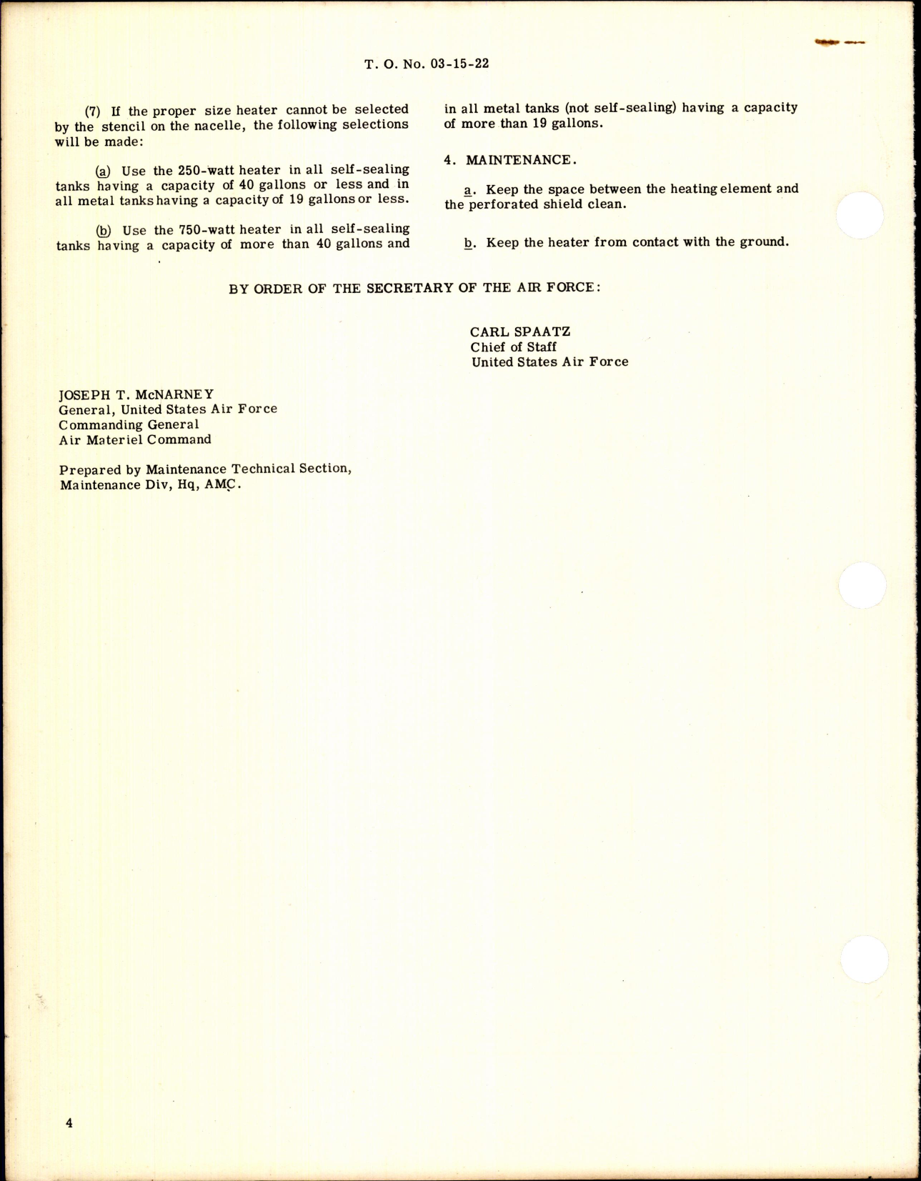 Sample page 4 from AirCorps Library document: Oil Immersion Heaters