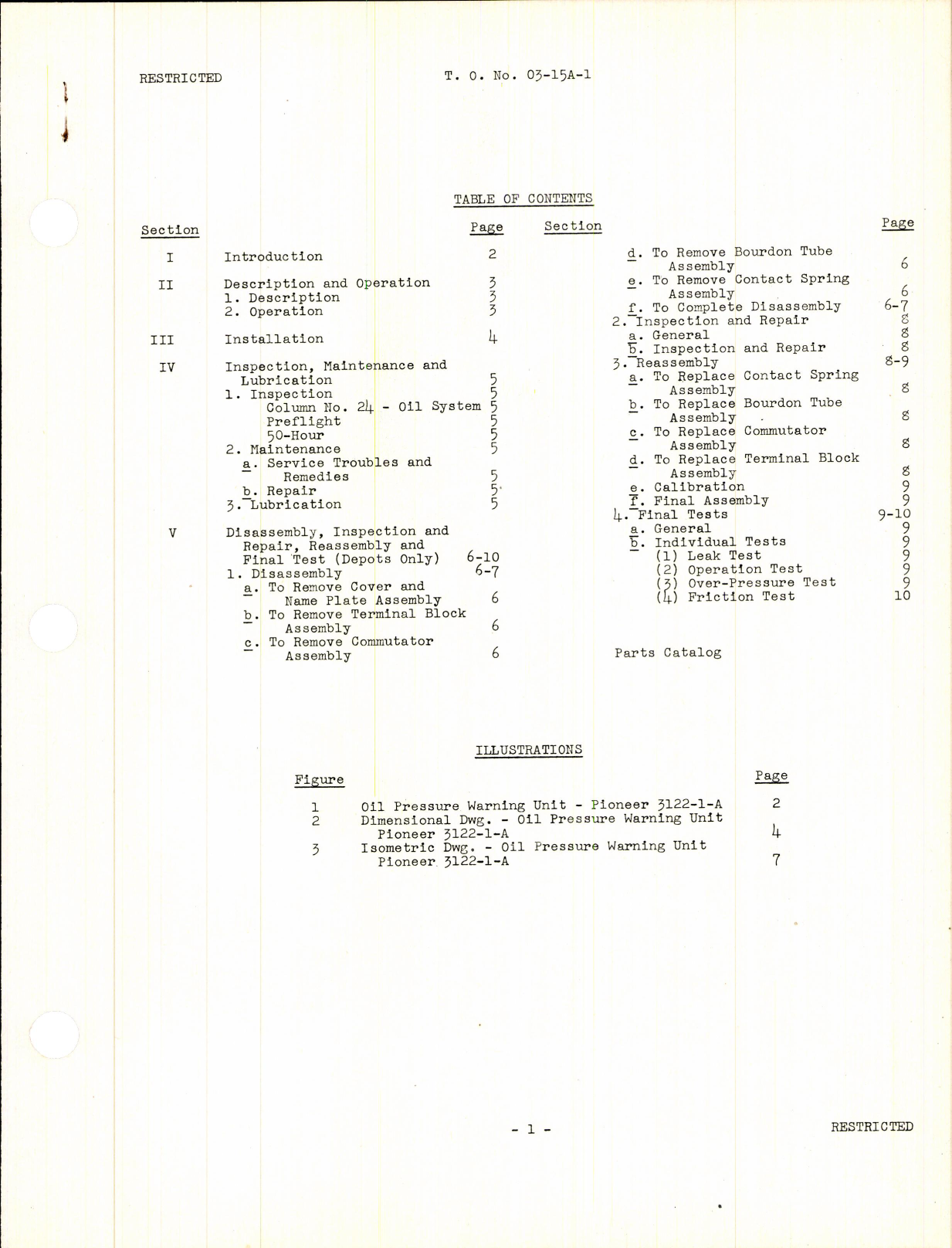 Sample page 3 from AirCorps Library document: Handbook of Instructions w PC for Oil Pressure Warning Unit