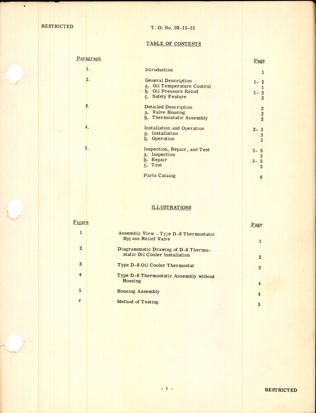 Sample page 3 from AirCorps Library document: Instructions w PC for Type D-8 Thermostatic Oil Cooler Valve