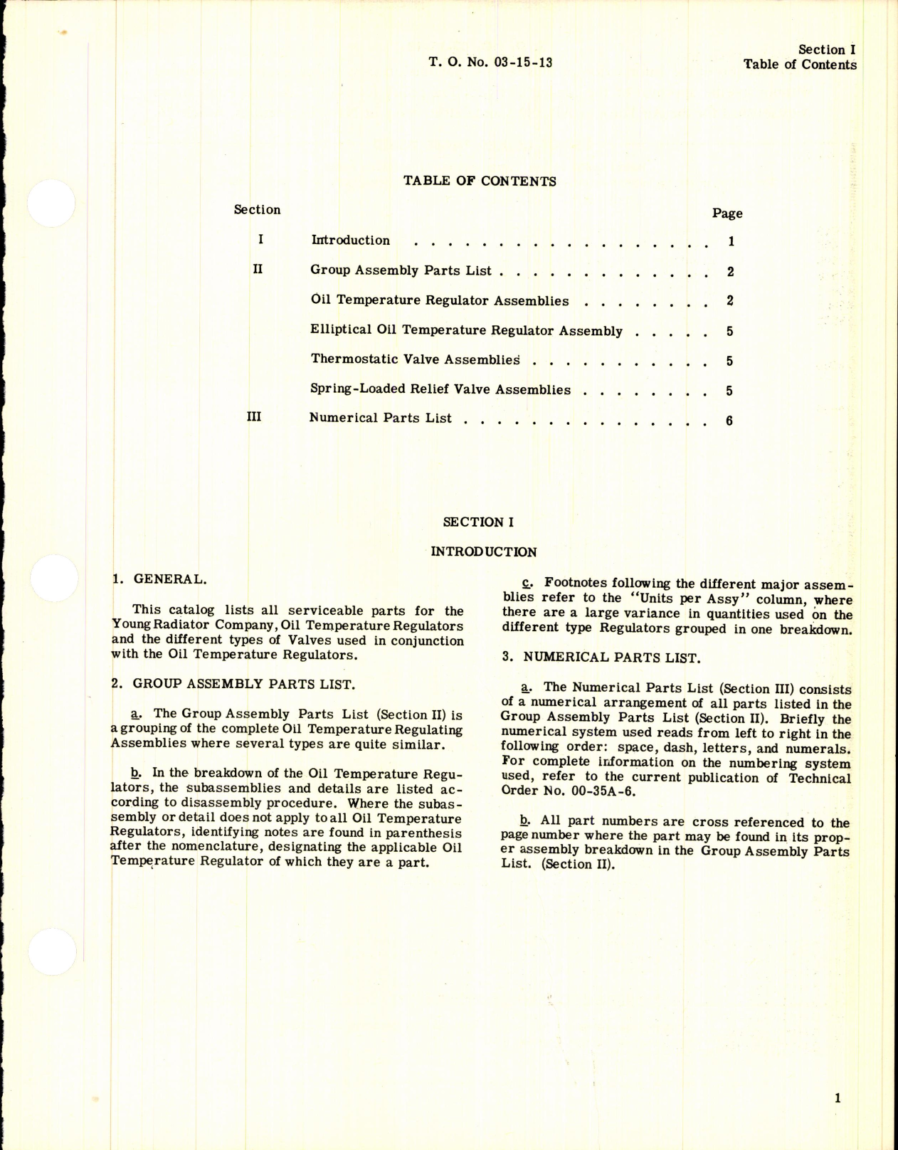 Sample page 3 from AirCorps Library document: Parts Catalog for Oil Coolers and Control Valves