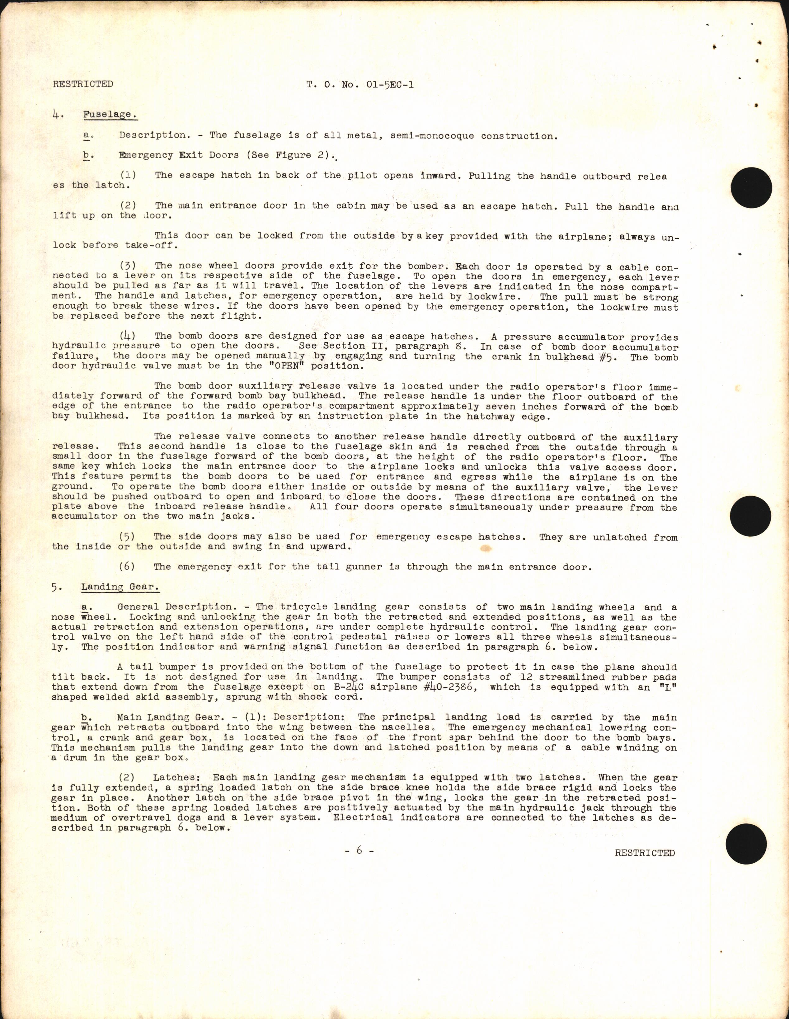 Sample page 8 from AirCorps Library document: Operation and Flight Instructions for B-24C and D