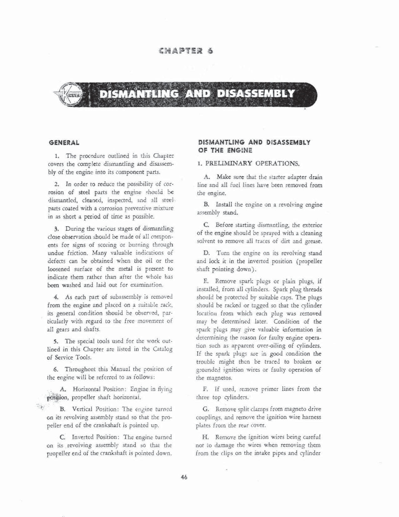 Sample page 44 from AirCorps Library document: Operation, Maintenance and Overhaul Manual - R-56 Kinner Engine