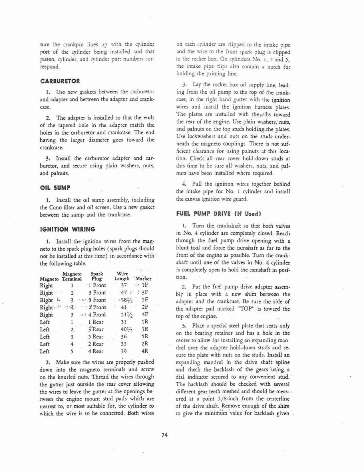 Sample page 72 from AirCorps Library document: Operation, Maintenance and Overhaul Manual - R-56 Kinner Engine