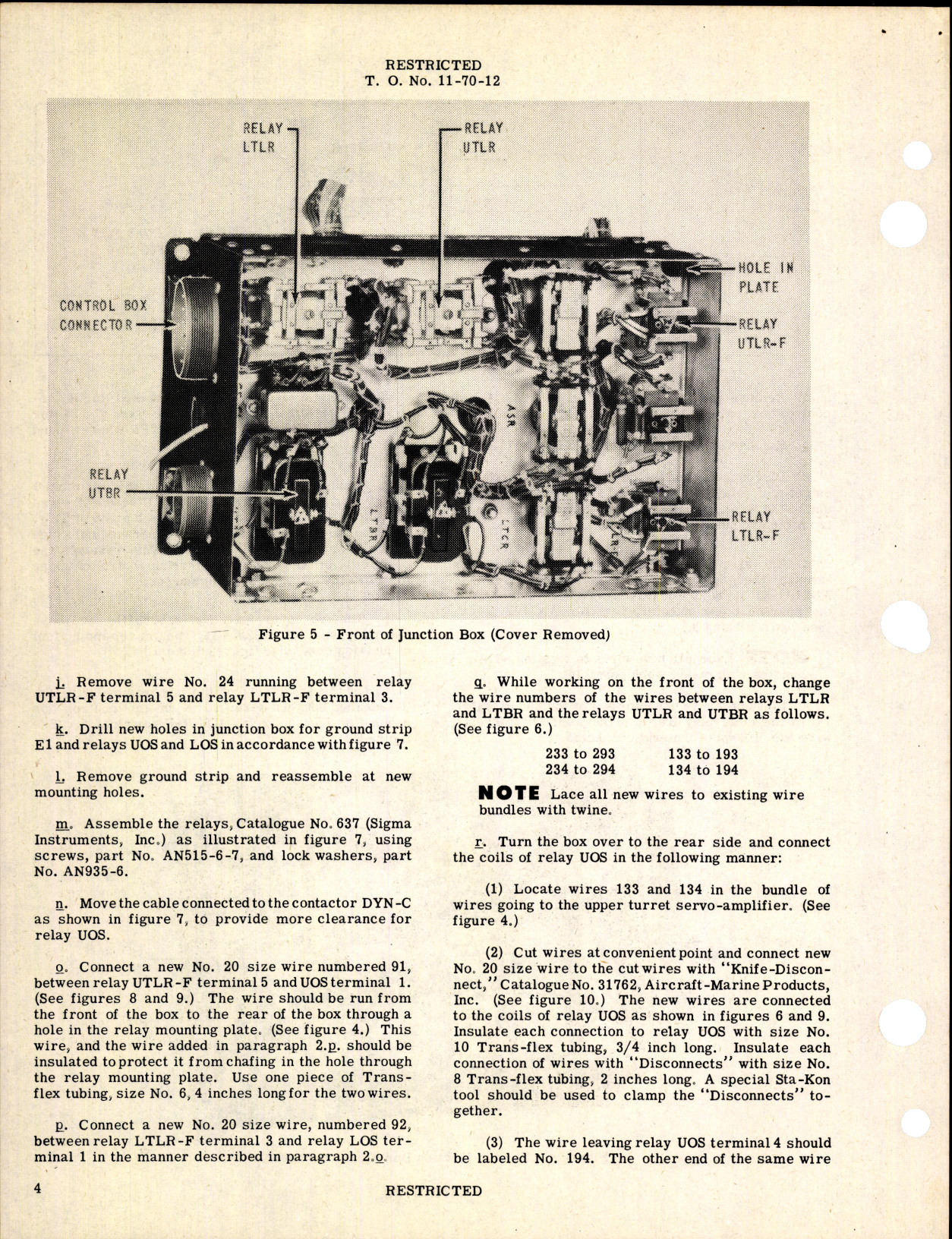 Sample page 4 from AirCorps Library document: Installation of Out of Synchronism Relays