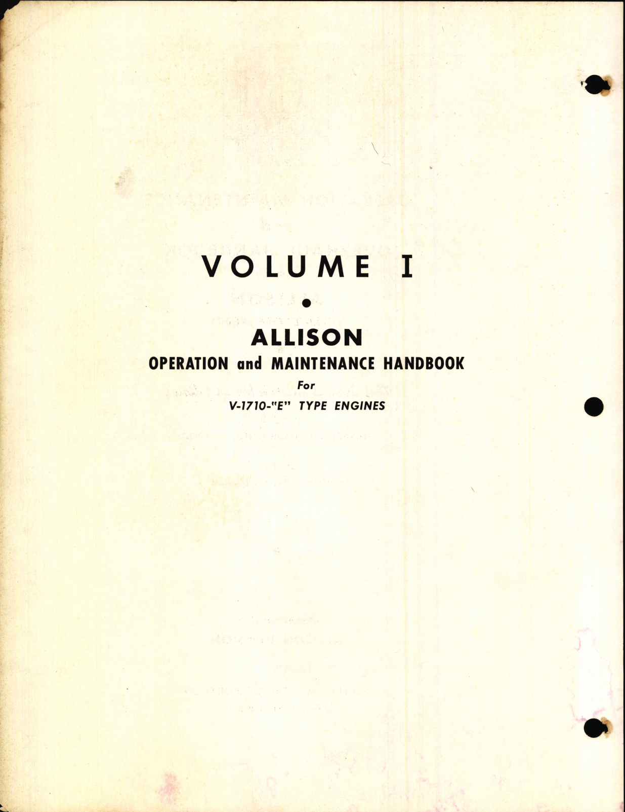 Sample page 2 from AirCorps Library document: Operation Maintenance for Allison V-1710 E Type Engines