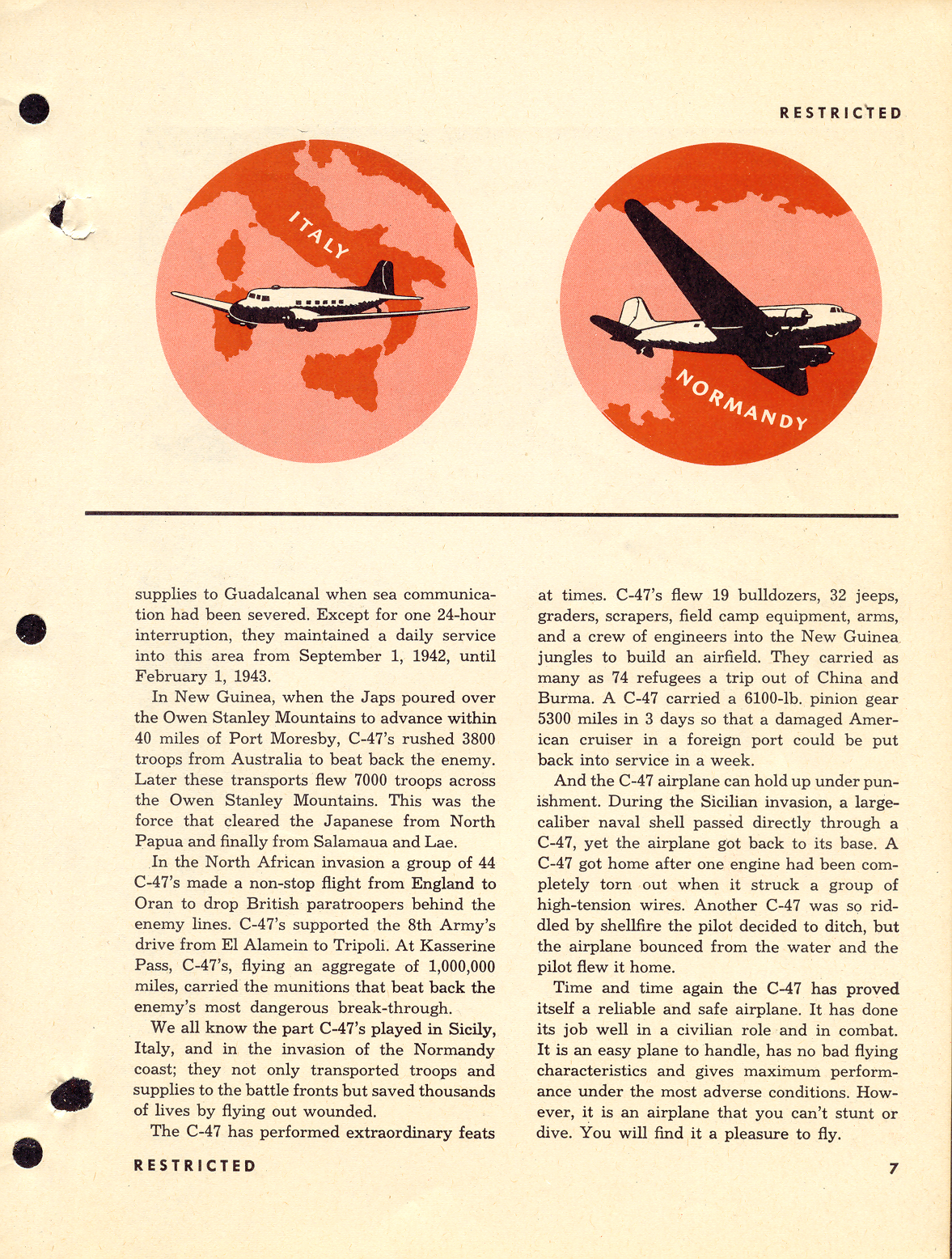 Sample page 7 from AirCorps Library document: Pilot Training Manual for the C-47