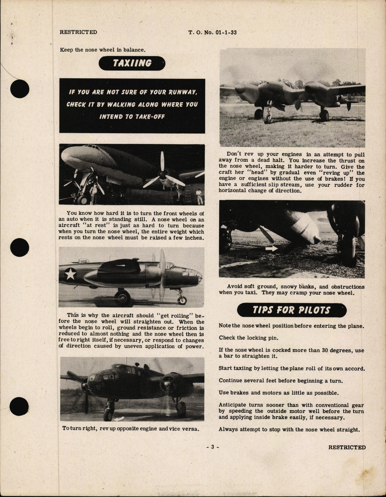 Sample page  3 from AirCorps Library document: Operation & Technique of Nose Wheel Airplanes, 01-1-33