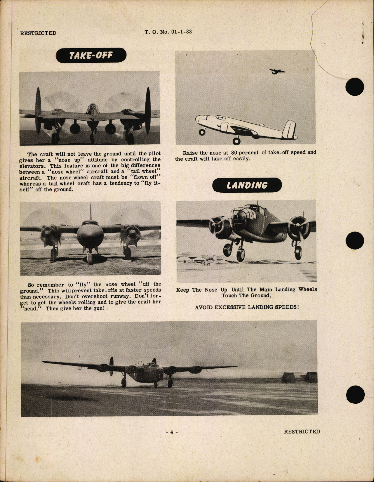 Sample page  4 from AirCorps Library document: Operation & Technique of Nose Wheel Airplanes, 01-1-33