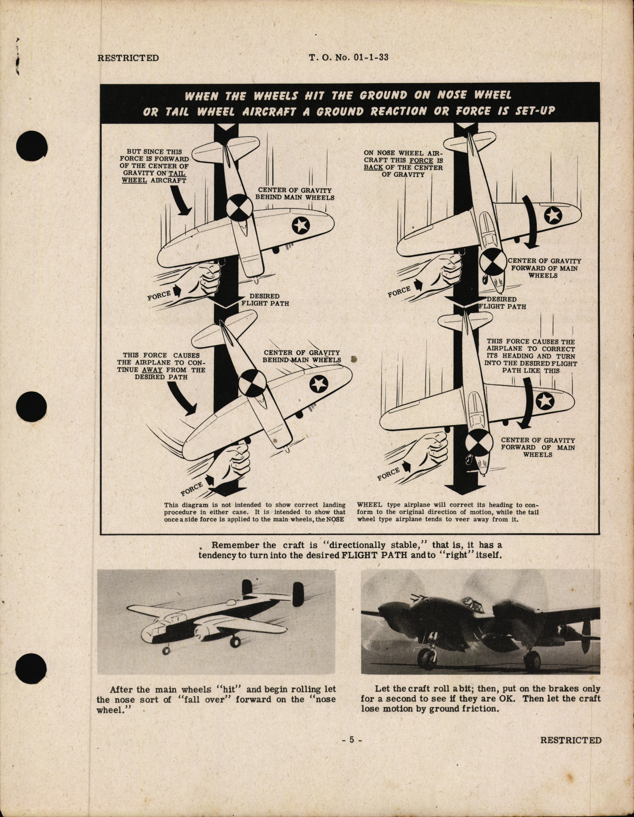 Sample page  5 from AirCorps Library document: Operation & Technique of Nose Wheel Airplanes, 01-1-33