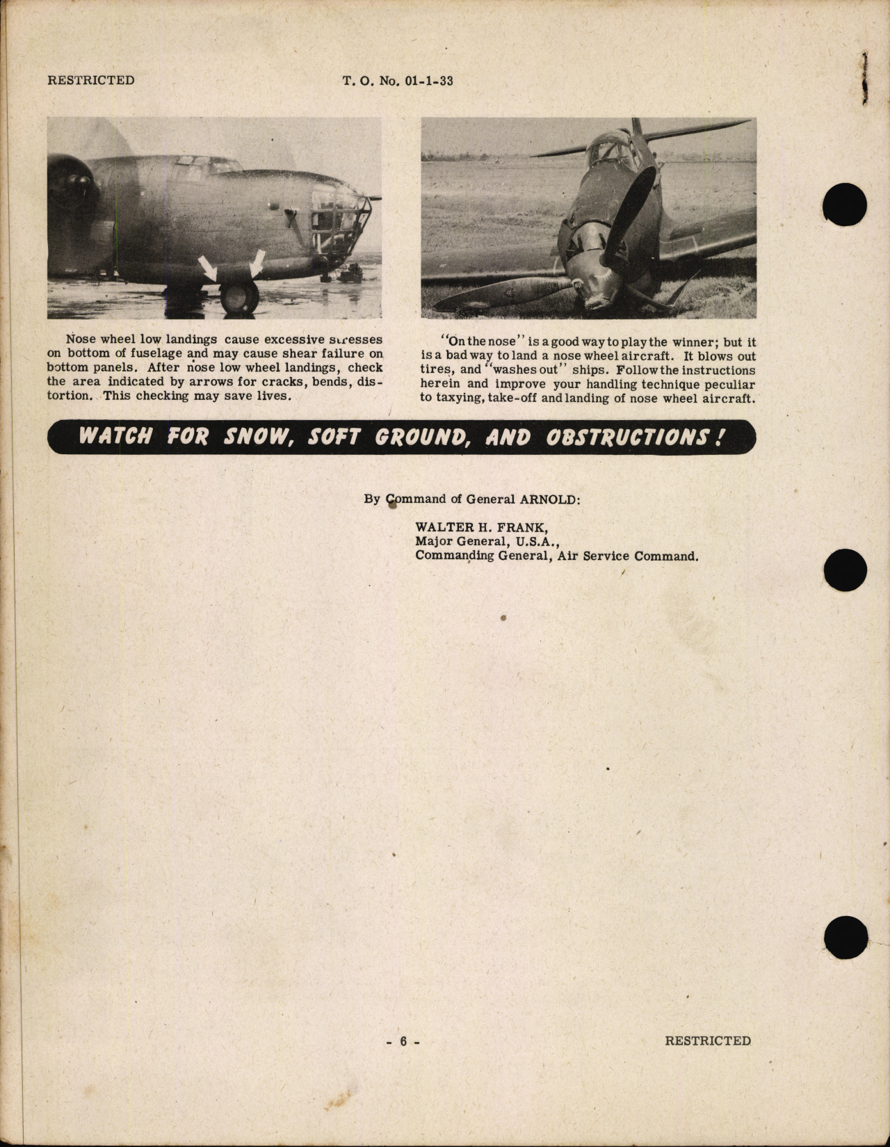 Sample page  6 from AirCorps Library document: Operation & Technique of Nose Wheel Airplanes, 01-1-33