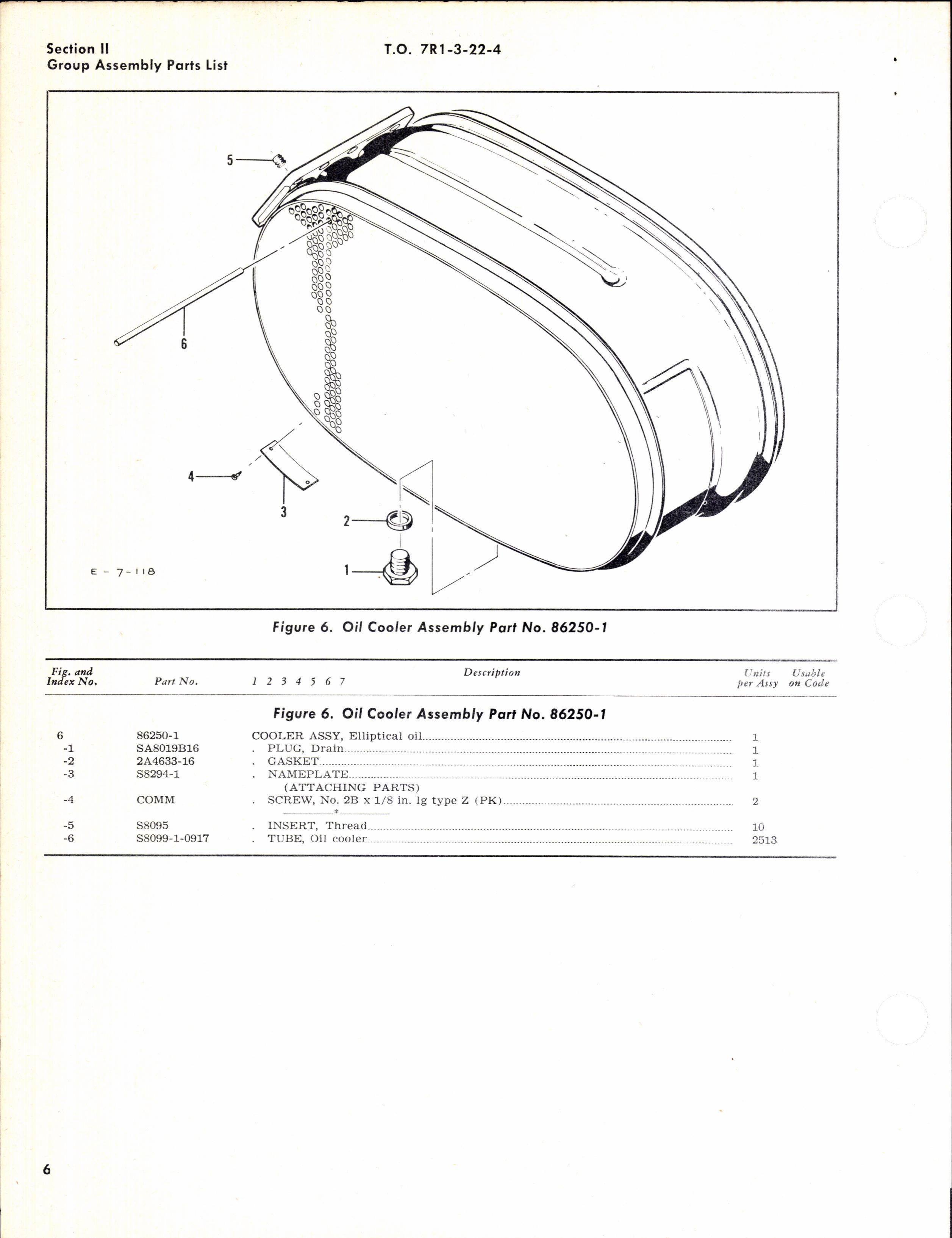 Sample page 8 from AirCorps Library document: Illustrated Parts Breakdown for Oil Coolers