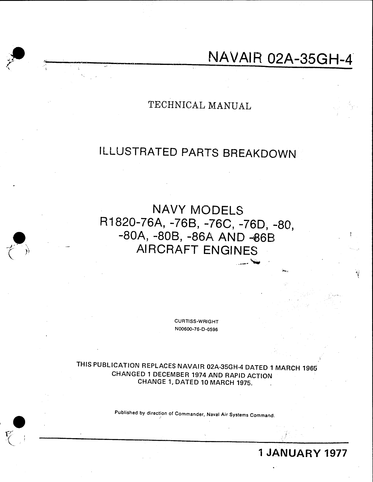 Sample page 1 from AirCorps Library document: Illustrated Parts Breakdown for R-1820 Aircraft Engines