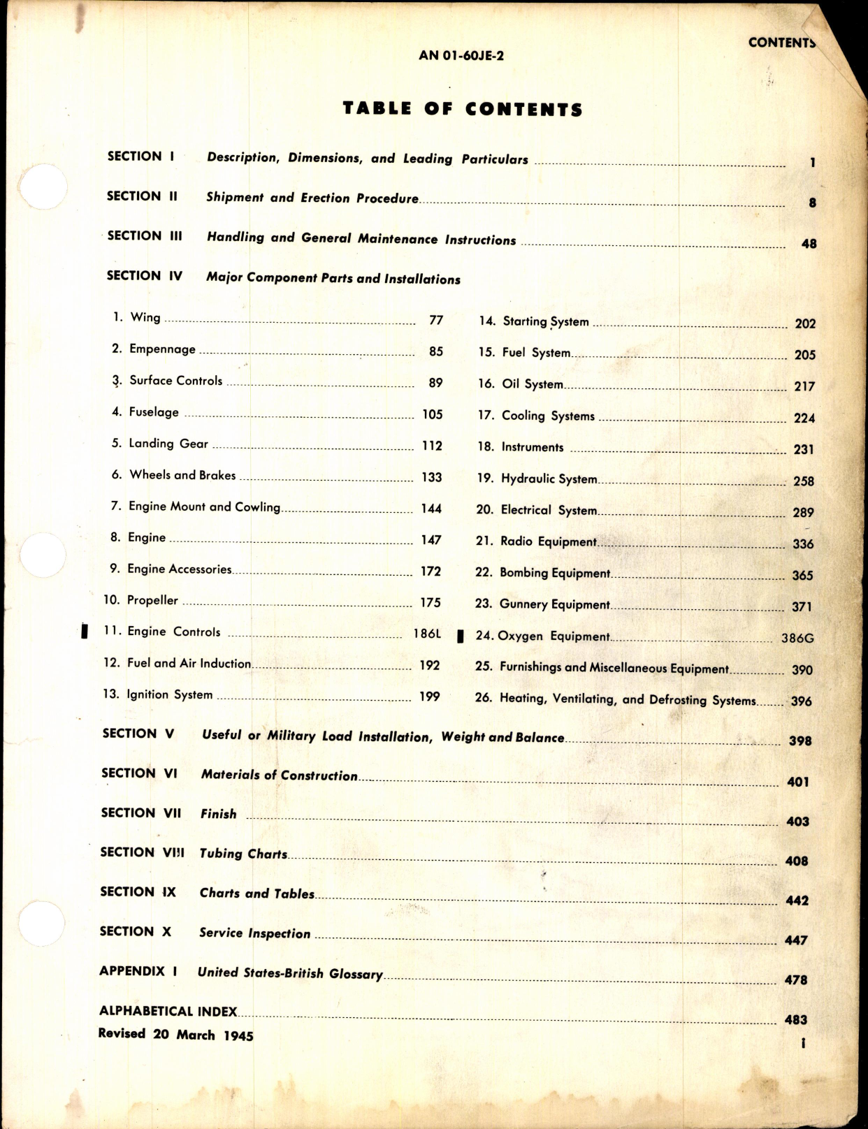 Sample page 5 from AirCorps Library document: Erection and Maintenance Instructions for P-51D, P-51K, and P-51M