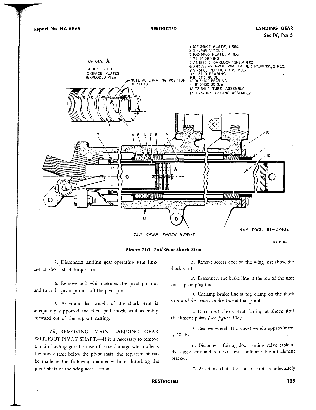 Sample page 129 from AirCorps Library document: Shipment & Erection Manual - P-51D Airplanes