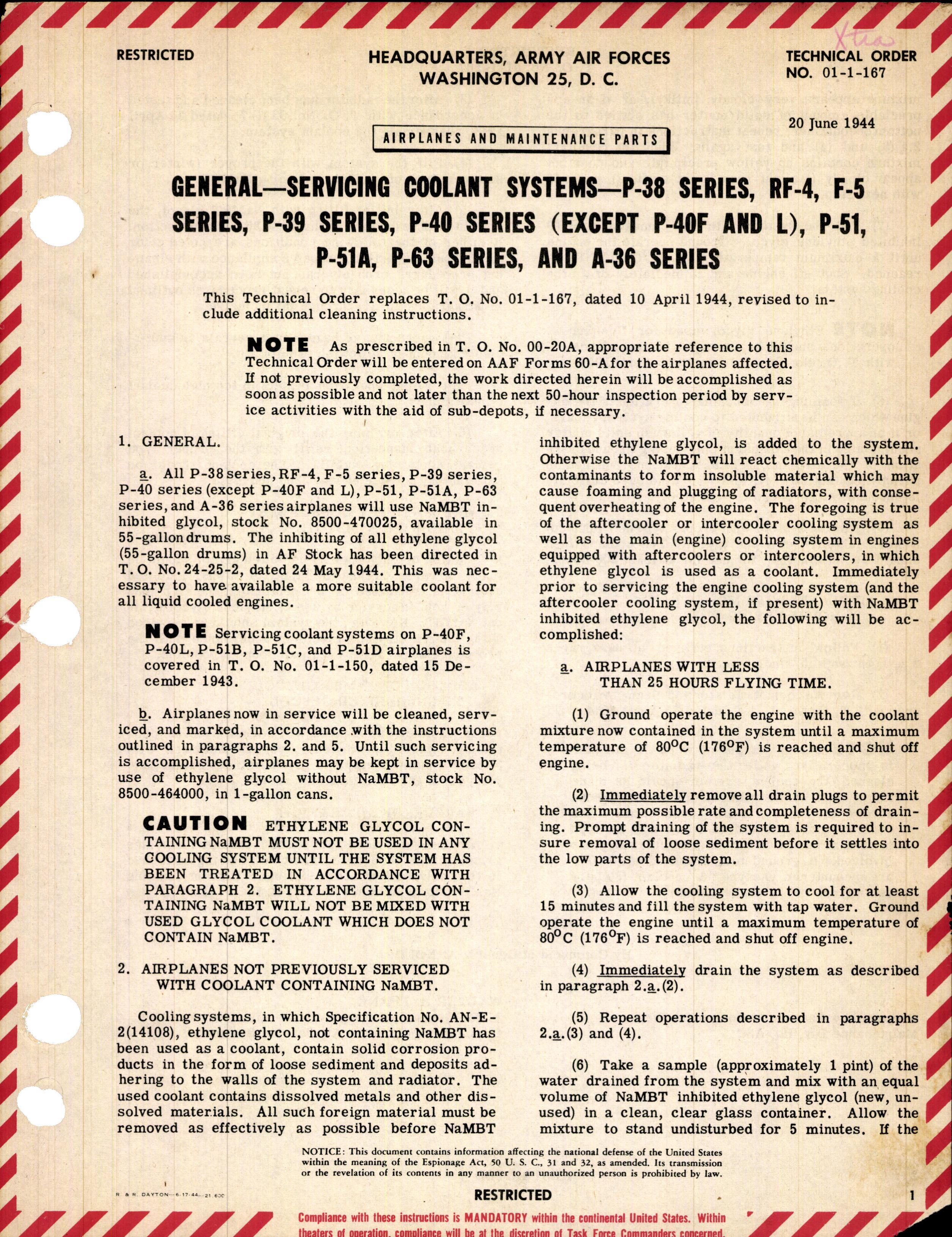 Sample page 1 from AirCorps Library document: Servicing Coolant Systems