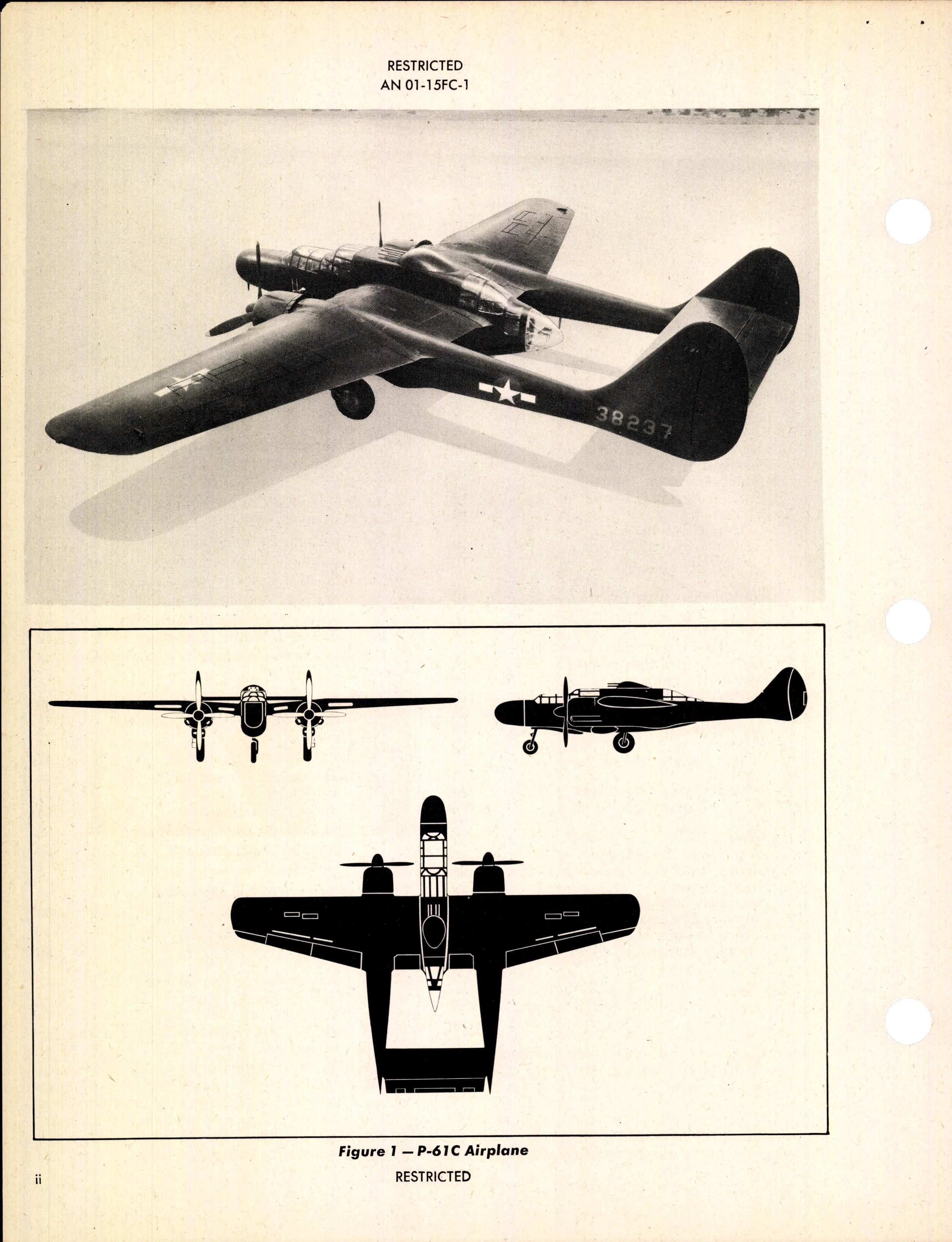 Sample page 4 from AirCorps Library document: Pilot's Flight Operating Instructions for P-61C Airplane