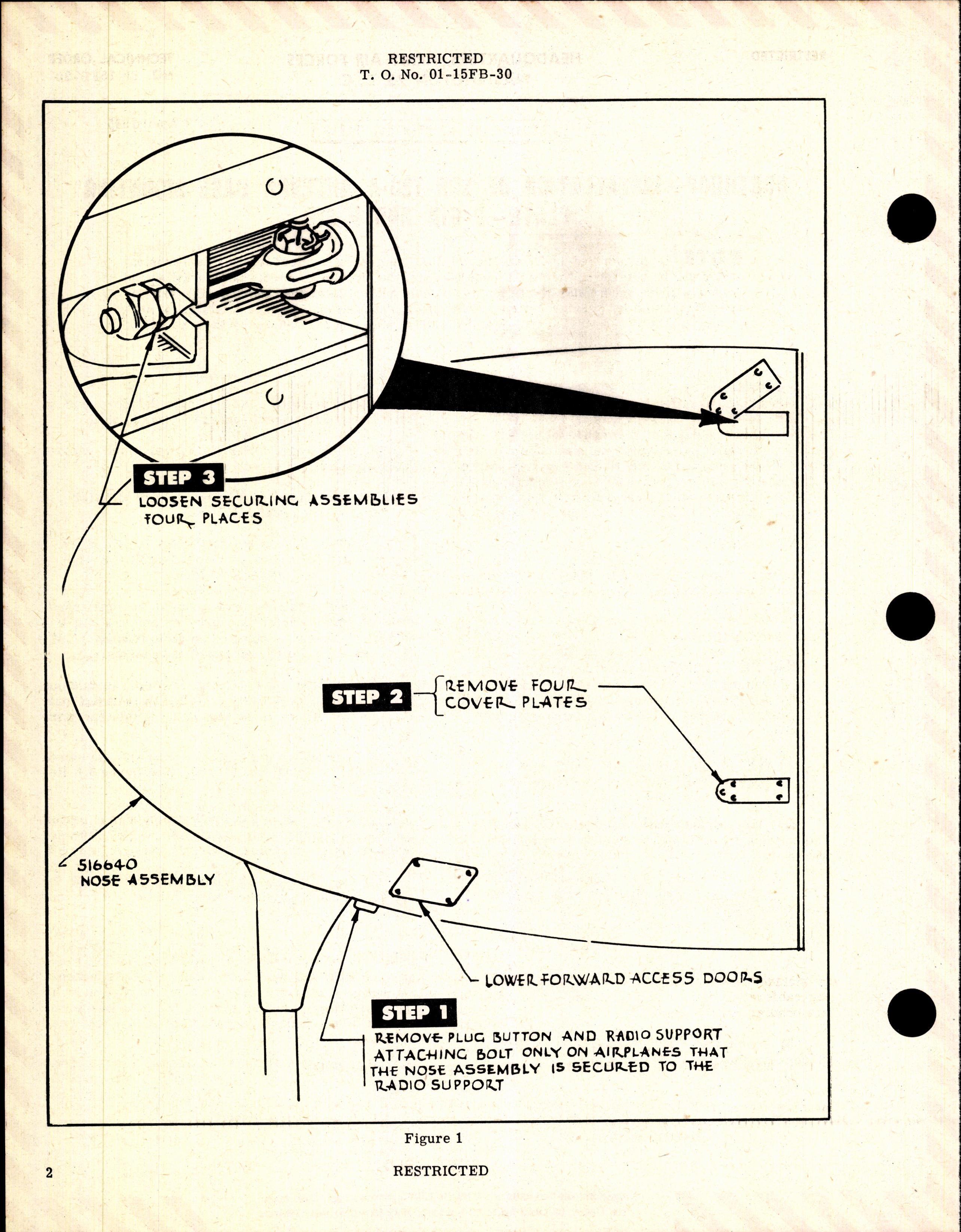 Sample page 2 from AirCorps Library document: Installation of SCR-750-A Antenna Base Mounting Plate for P-61A and P-61B