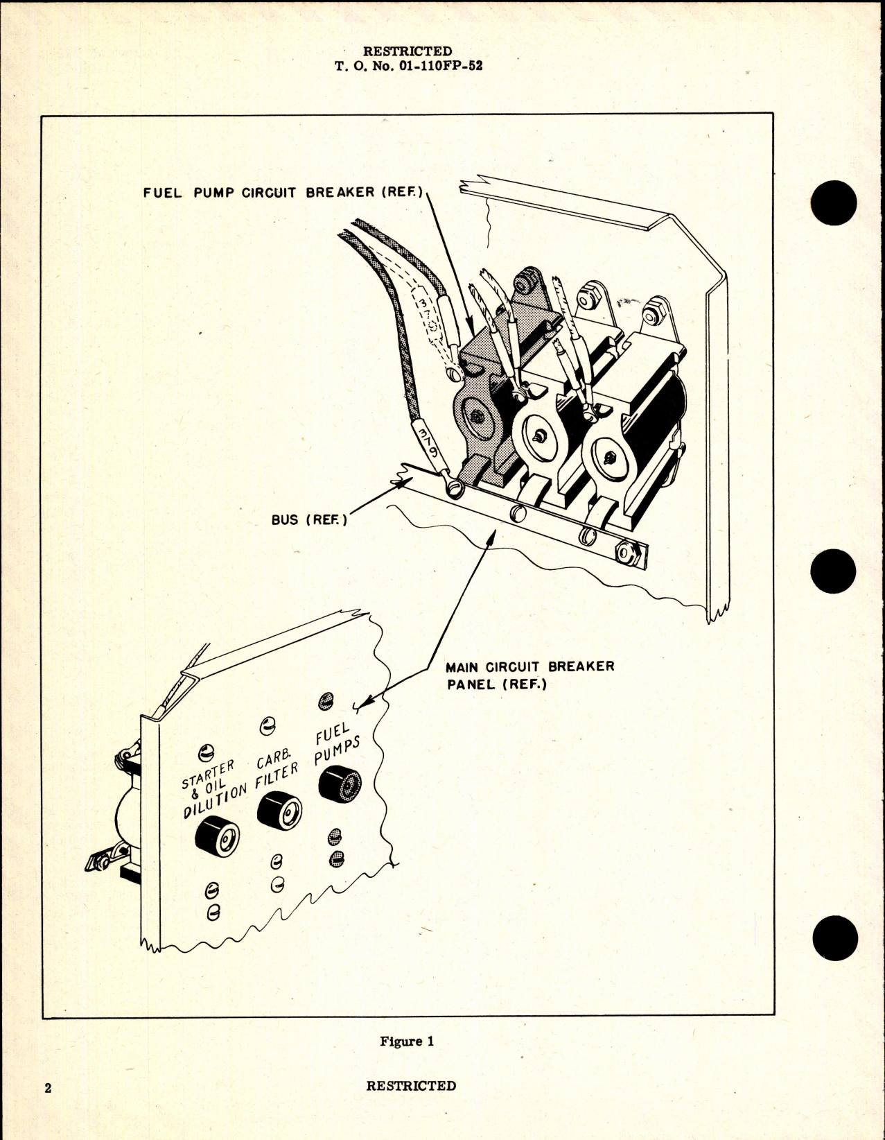 Sample page 2 from AirCorps Library document: Addition of Booster Pump Circuit Breakers for P-63A Series