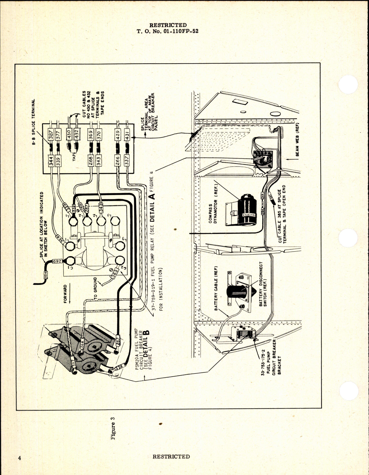 Sample page 4 from AirCorps Library document: Addition of Booster Pump Circuit Breakers for P-63A Series