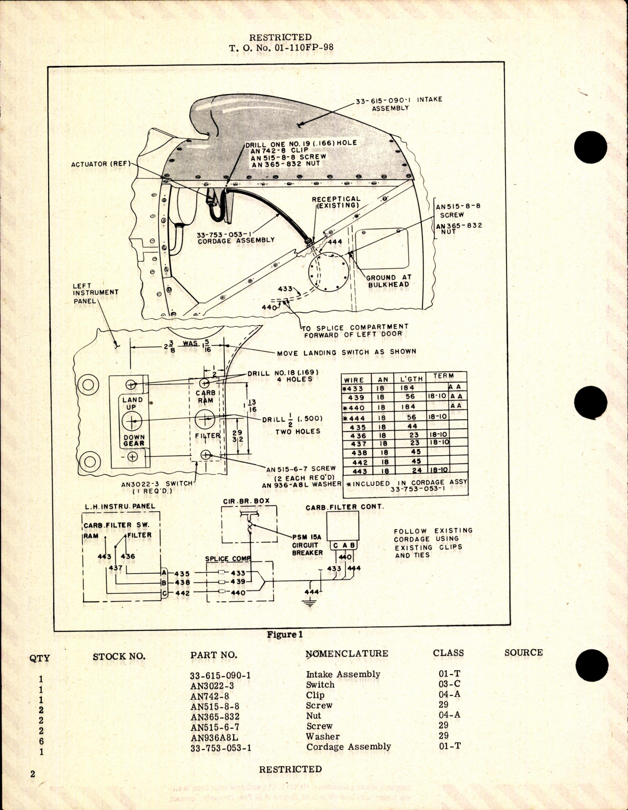 Sample page 2 from AirCorps Library document: Replacement of Carburetor Air Intake Assembly