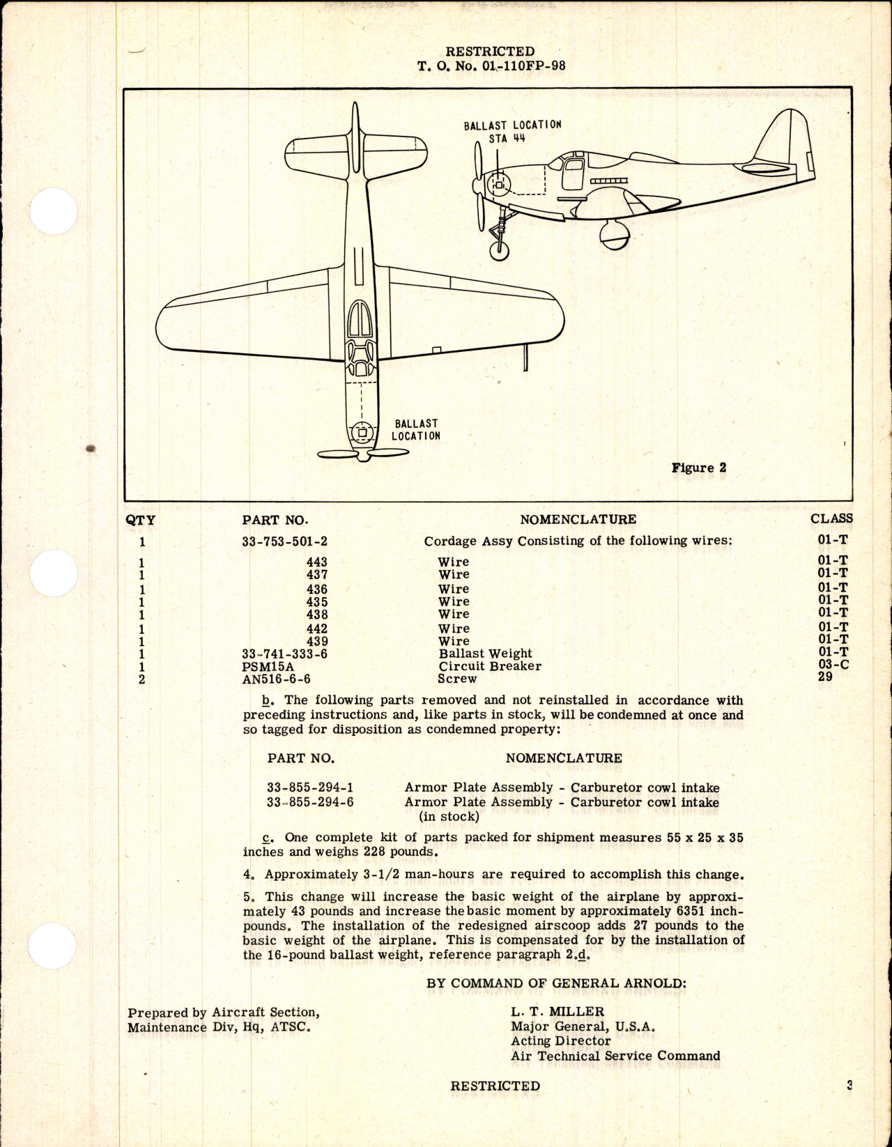 Sample page 3 from AirCorps Library document: Replacement of Carburetor Air Intake Assembly