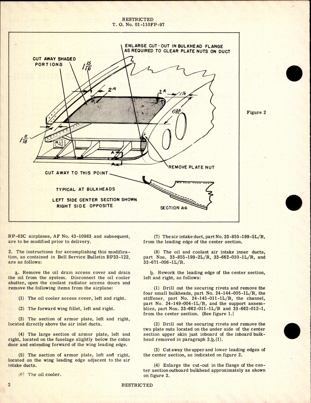Sample page 2 from AirCorps Library document: Replacement of Oil and Coolant Radiator Air Intake Ducts