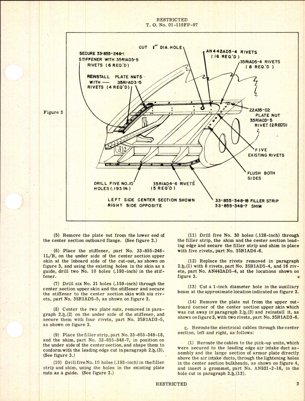 Sample page 3 from AirCorps Library document: Replacement of Oil and Coolant Radiator Air Intake Ducts