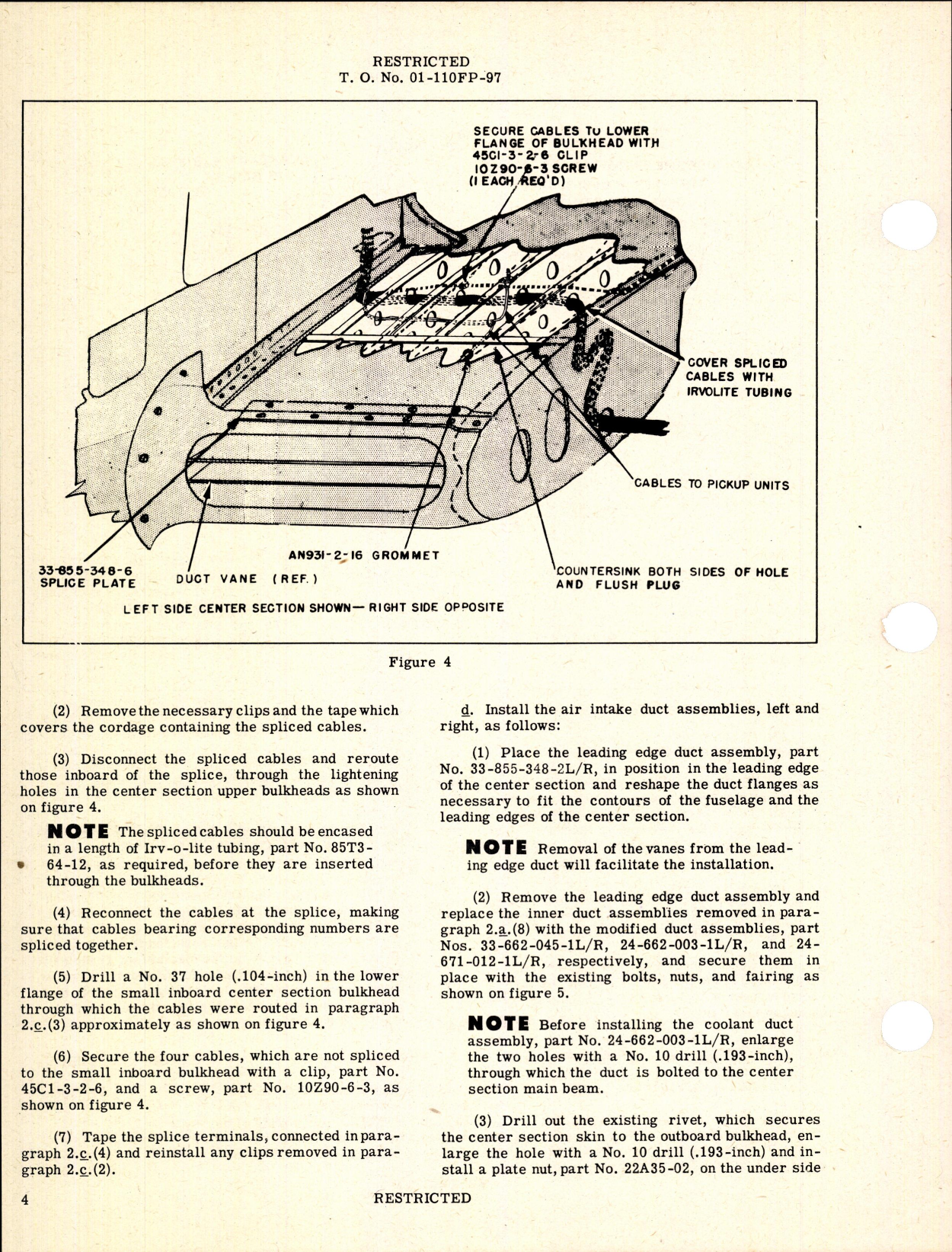 Sample page 4 from AirCorps Library document: Replacement of Oil and Coolant Radiator Air Intake Ducts