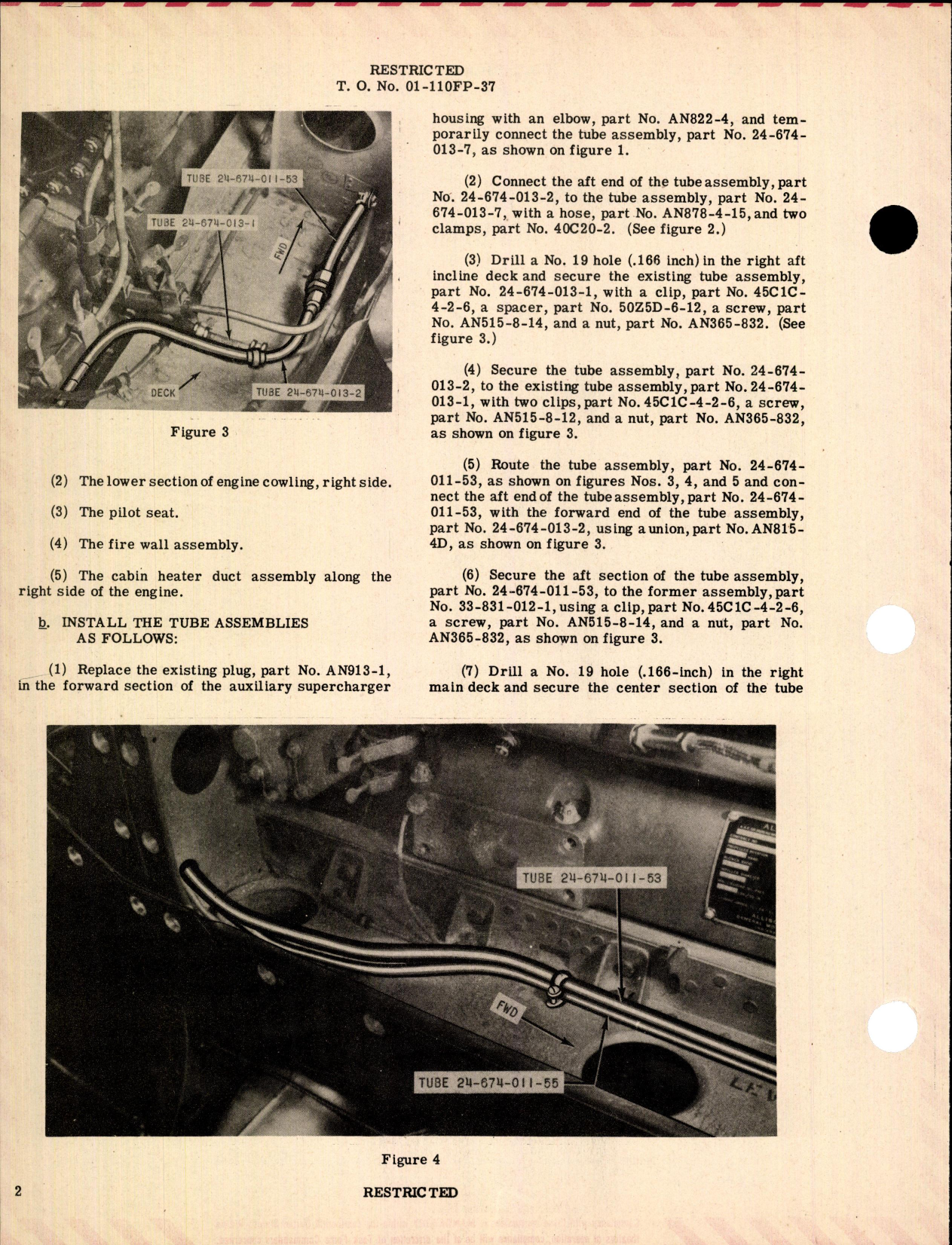 Sample page 2 from AirCorps Library document: Install Auxiliary Stage Supercharger Oil Pressure Gage