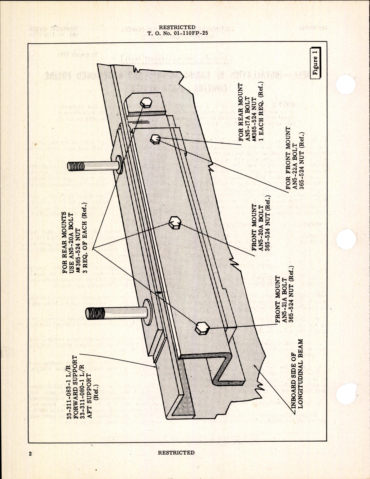 Sample page 2 from AirCorps Library document: Installation of Engine Mounts & Redesigned Engine Cowling