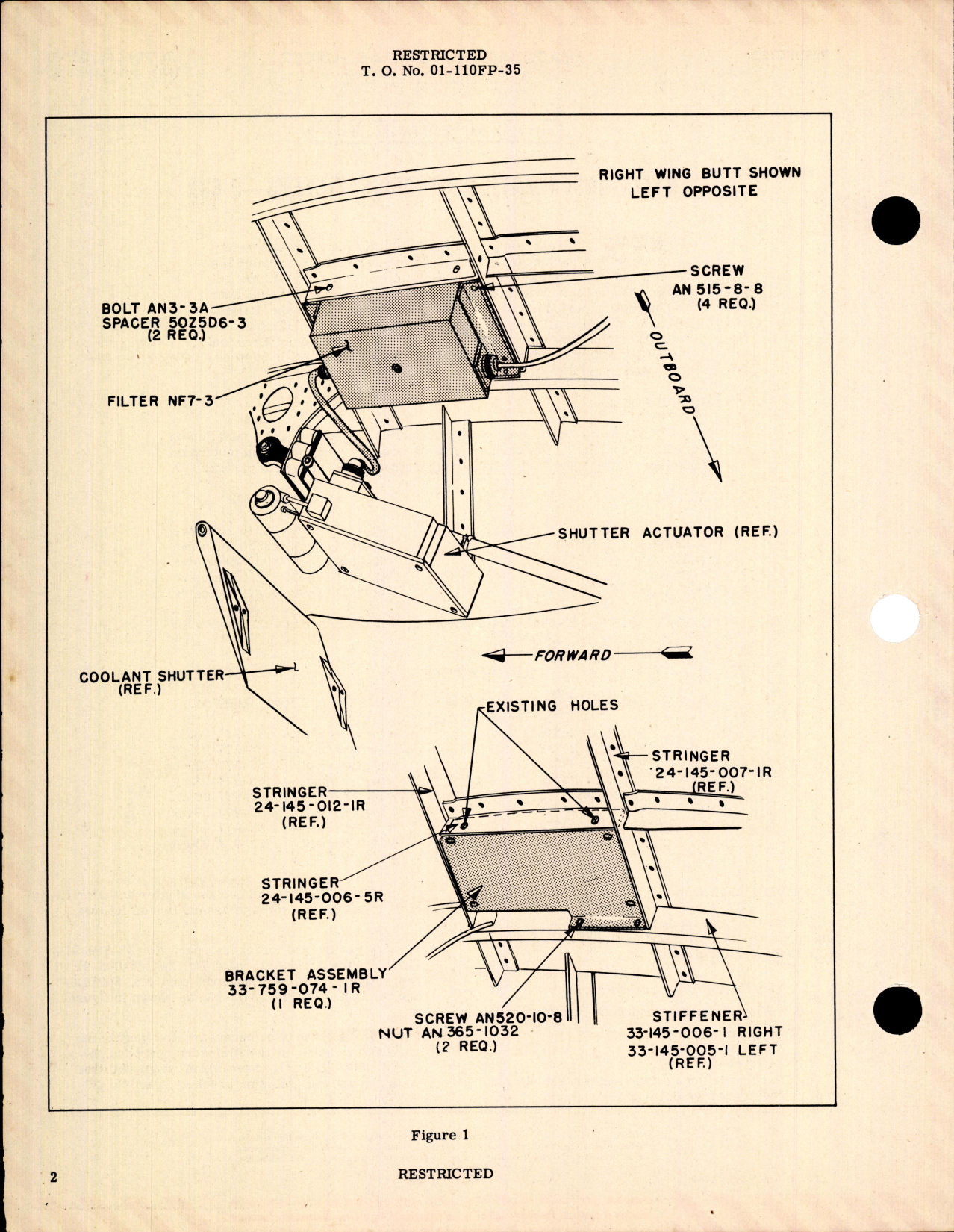 Sample page 2 from AirCorps Library document: Installation of Noise Filters for P-63A