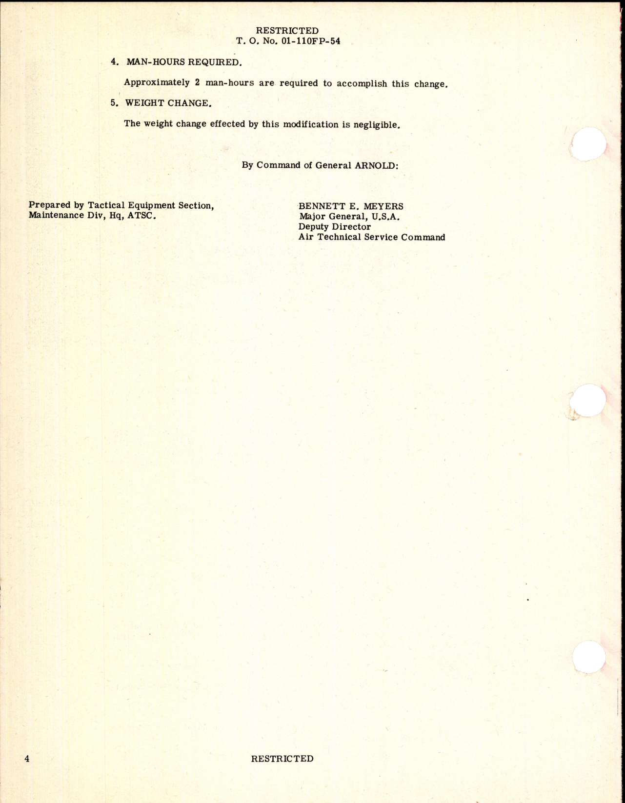 Sample page 4 from AirCorps Library document: Installation of Type C-1 Gun Camera Mount for P-63A