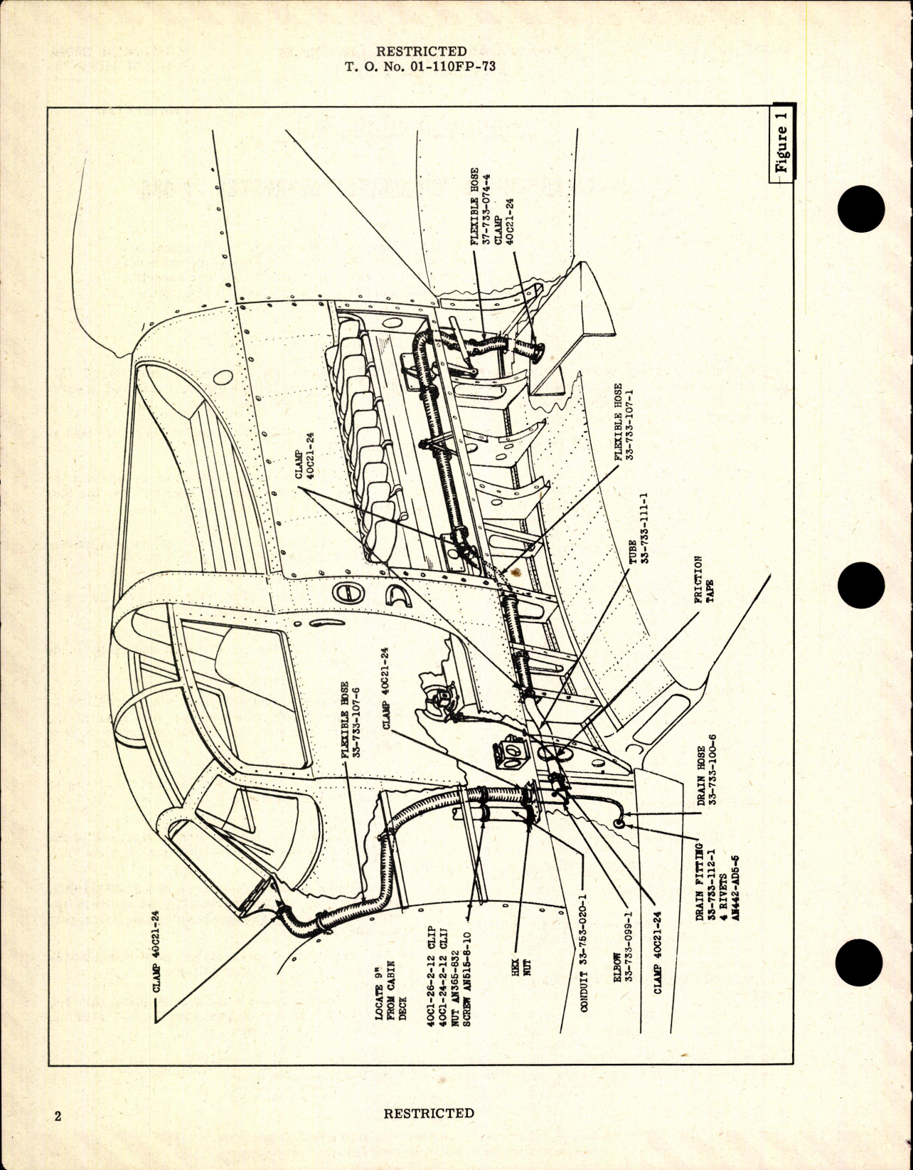 Sample page 2 from AirCorps Library document: Installation of Windshield Defroster for P-63A