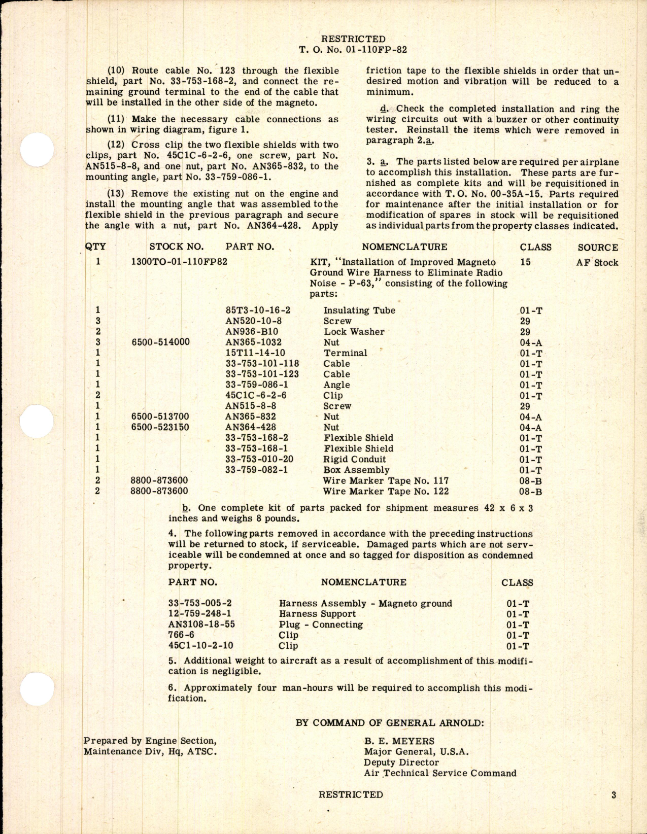 Sample page 3 from AirCorps Library document: Installation of Improved Magneto Ground Wire