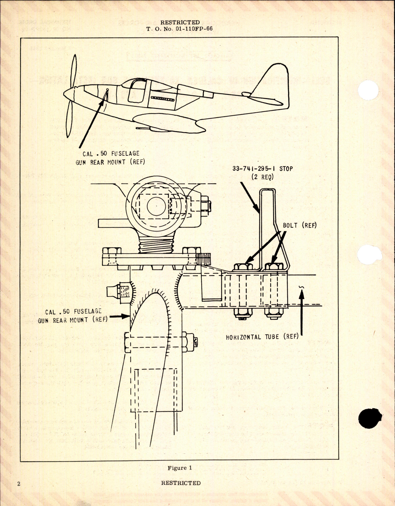 Sample page 2 from AirCorps Library document: Modification of Caliber .50 Fuselage Gun Installation