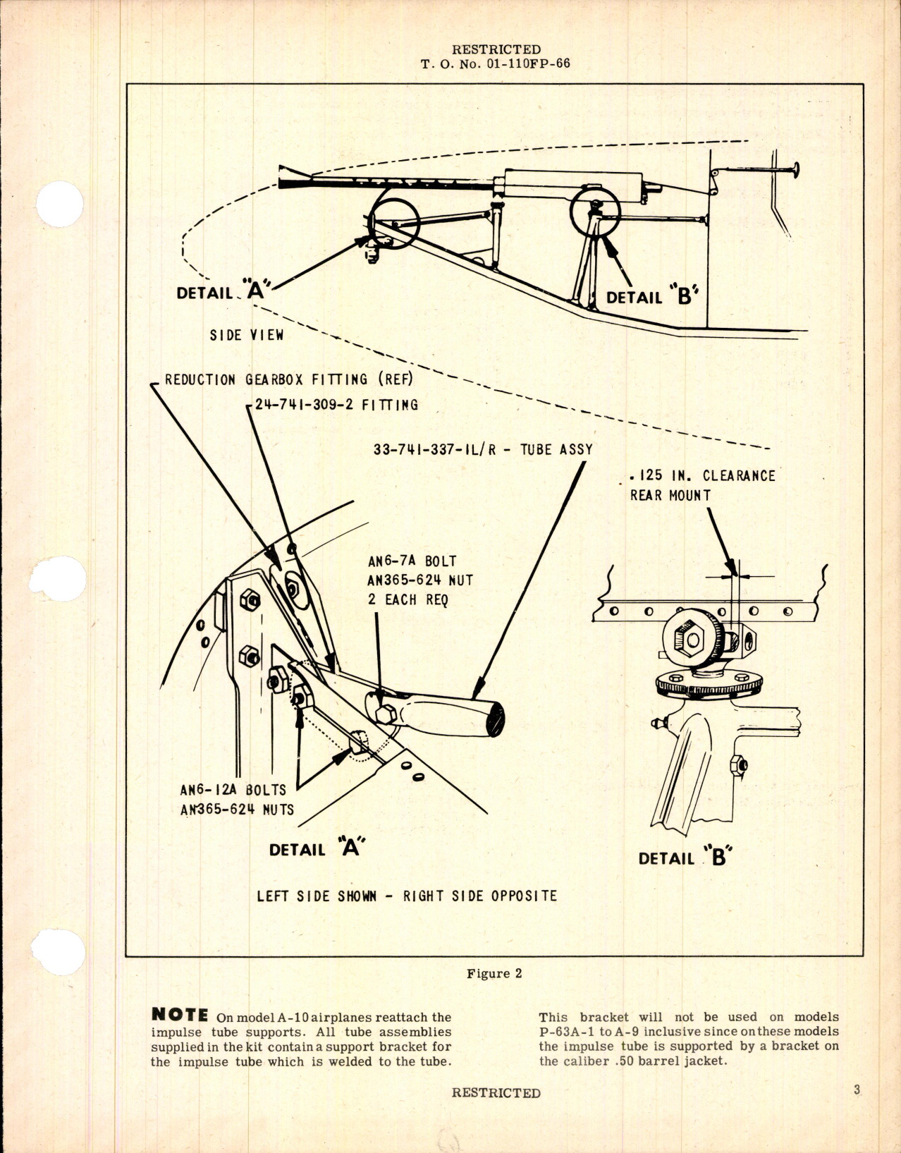 Sample page 3 from AirCorps Library document: Modification of Caliber .50 Fuselage Gun Installation