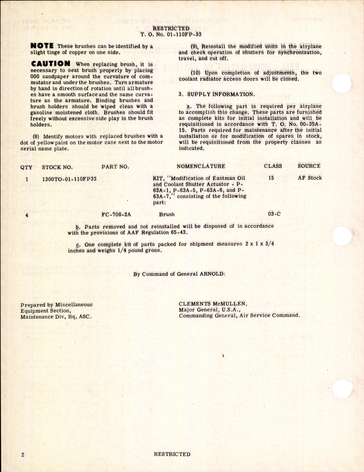Sample page 2 from AirCorps Library document: Modification of Eastman Oil & Coolant Shutter Actuators