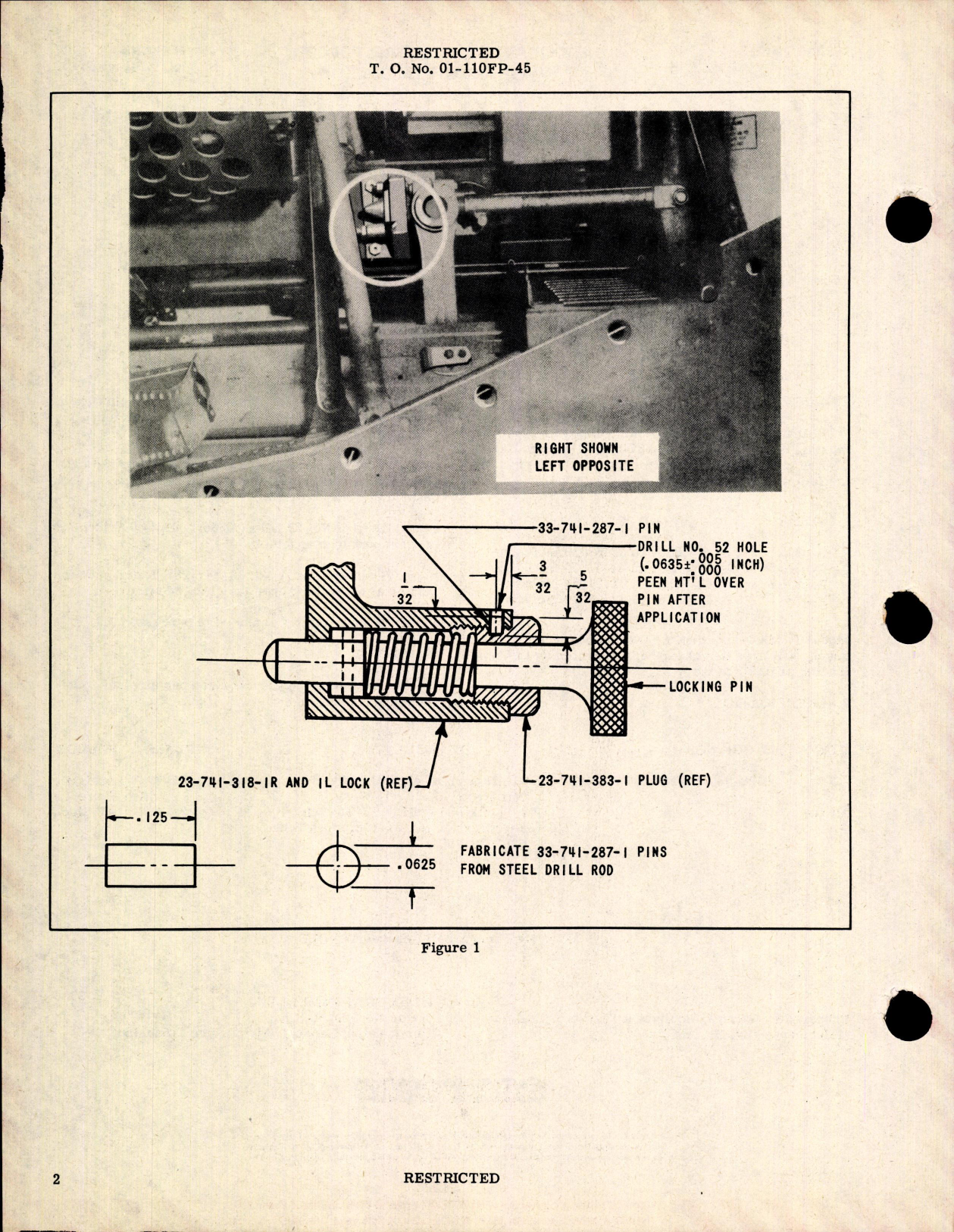 Sample page 2 from AirCorps Library document: Modification of 37-MM Cannon Mount Lock Assembly