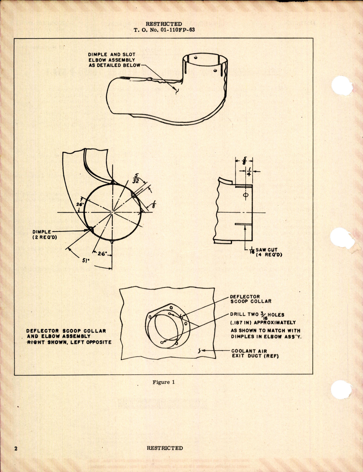 Sample page 2 from AirCorps Library document: Modification of Wing Gun Heater Tube for P-63A